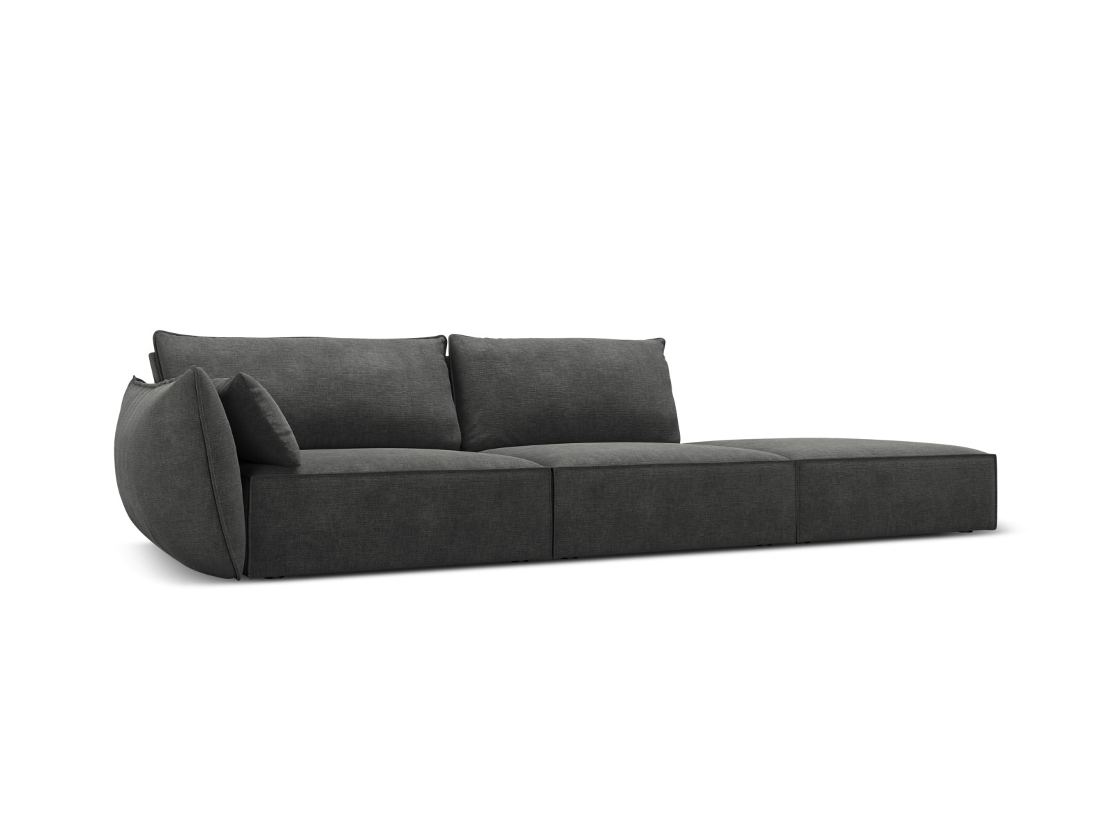 Kaelle Sofa rechts 4 Sitzer in Dark Grey präsentiert im Onlineshop von KAQTU Design AG. L-Sofa rechts ist von Micadoni