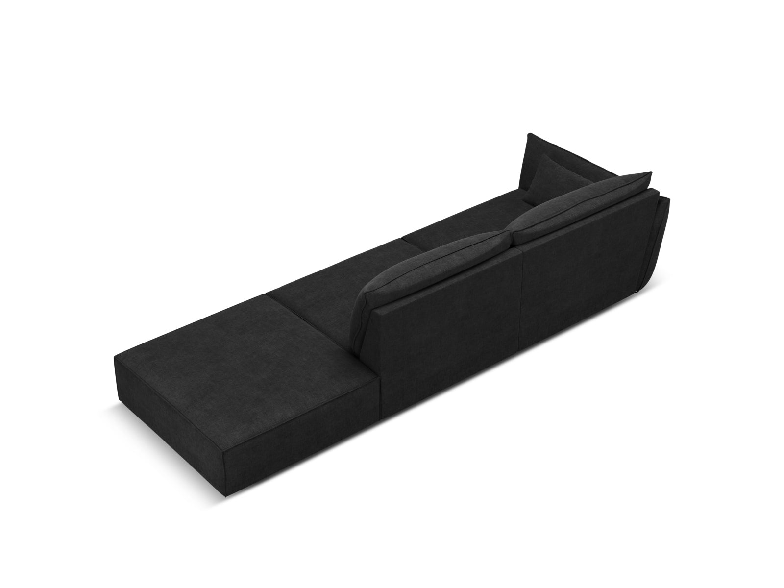 Modernes 4-Sitzer Kaelle Sofa in elegantem Schwarz, perfekt für stilvolle Wohnzimmer. Hochwertige Materialien und Verarbeitung von Micadoni.
