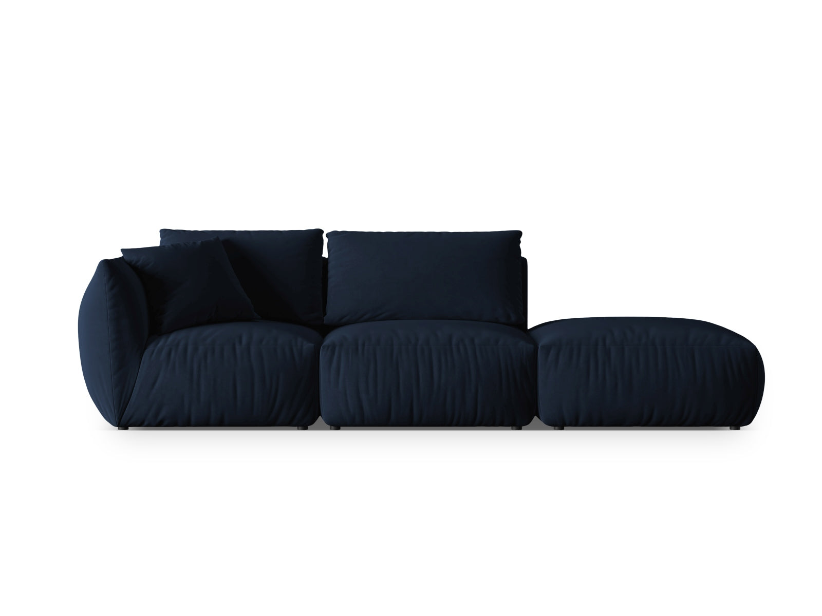 Chris Velour Modular Sofa rechts 3 Sitzer in Royal Blue-Casino präsentiert im Onlineshop von KAQTU Design AG. 3er Sofa ist von Micadoni