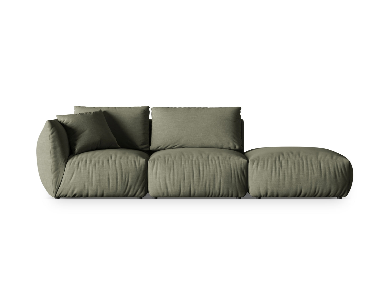 Chris Modular Sofa rechts 3 Sitzer in Muted Blue-LINS präsentiert im Onlineshop von KAQTU Design AG. 3er Sofa ist von Micadoni