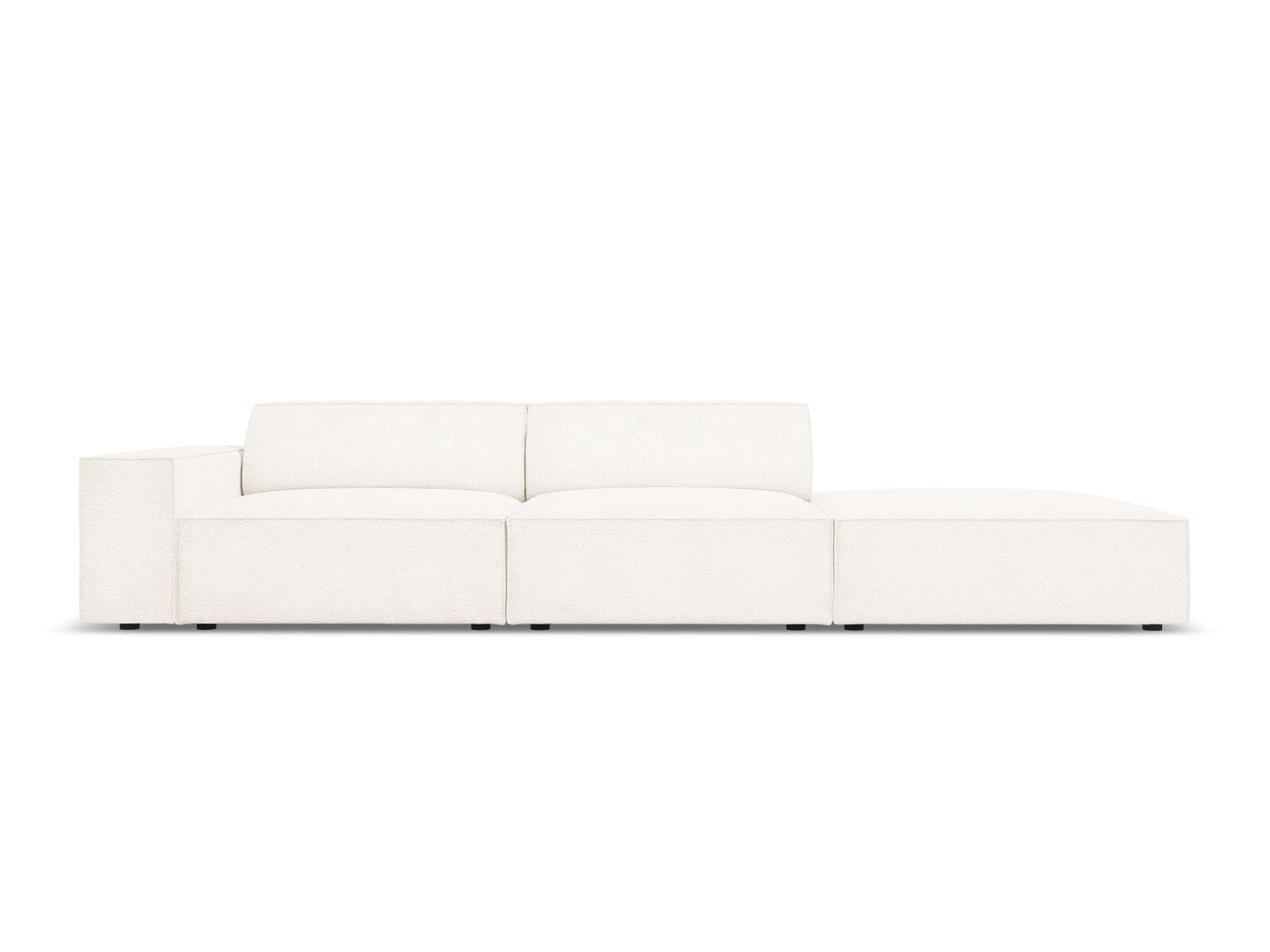 Jodie Boucle modulares Sofa open rechts 3 Sitzer in Beige präsentiert im Onlineshop von KAQTU Design AG. L-Sofa rechts ist von Micadoni