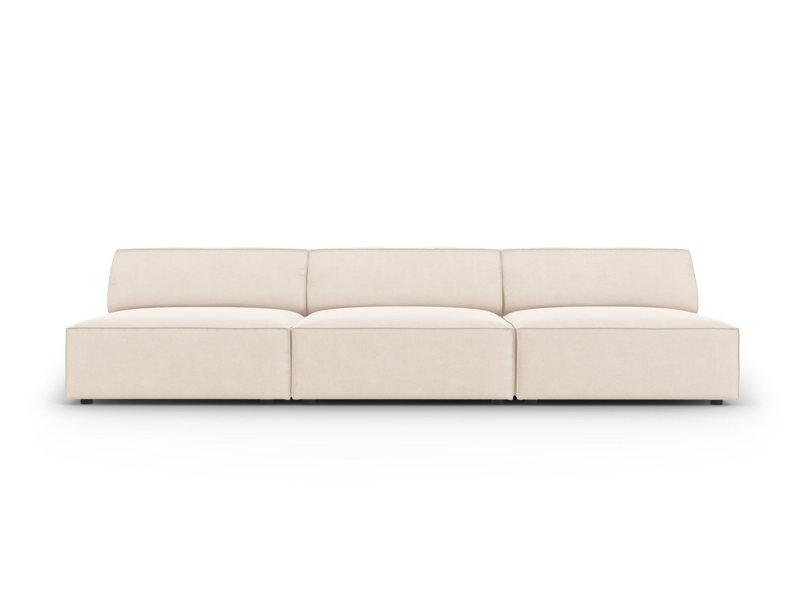 Jodie Velour modulares Sofa 3 Sitzer in Light Beige präsentiert im Onlineshop von KAQTU Design AG. 3er Sofa ist von Micadoni