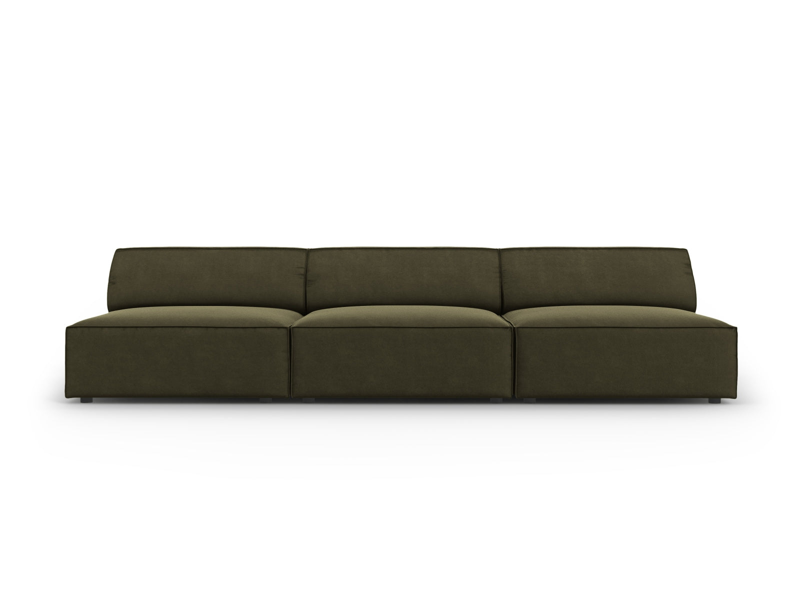 Jodie Velour modulares Sofa 3 Sitzer in Green präsentiert im Onlineshop von KAQTU Design AG. 3er Sofa ist von Micadoni