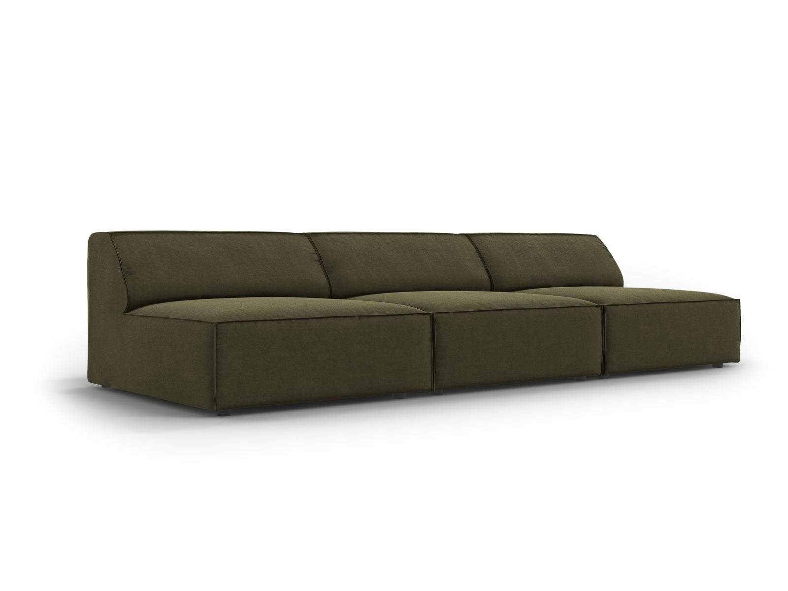 Jodie Velour modulares Sofa 3 Sitzer in Green präsentiert im Onlineshop von KAQTU Design AG. 3er Sofa ist von Micadoni