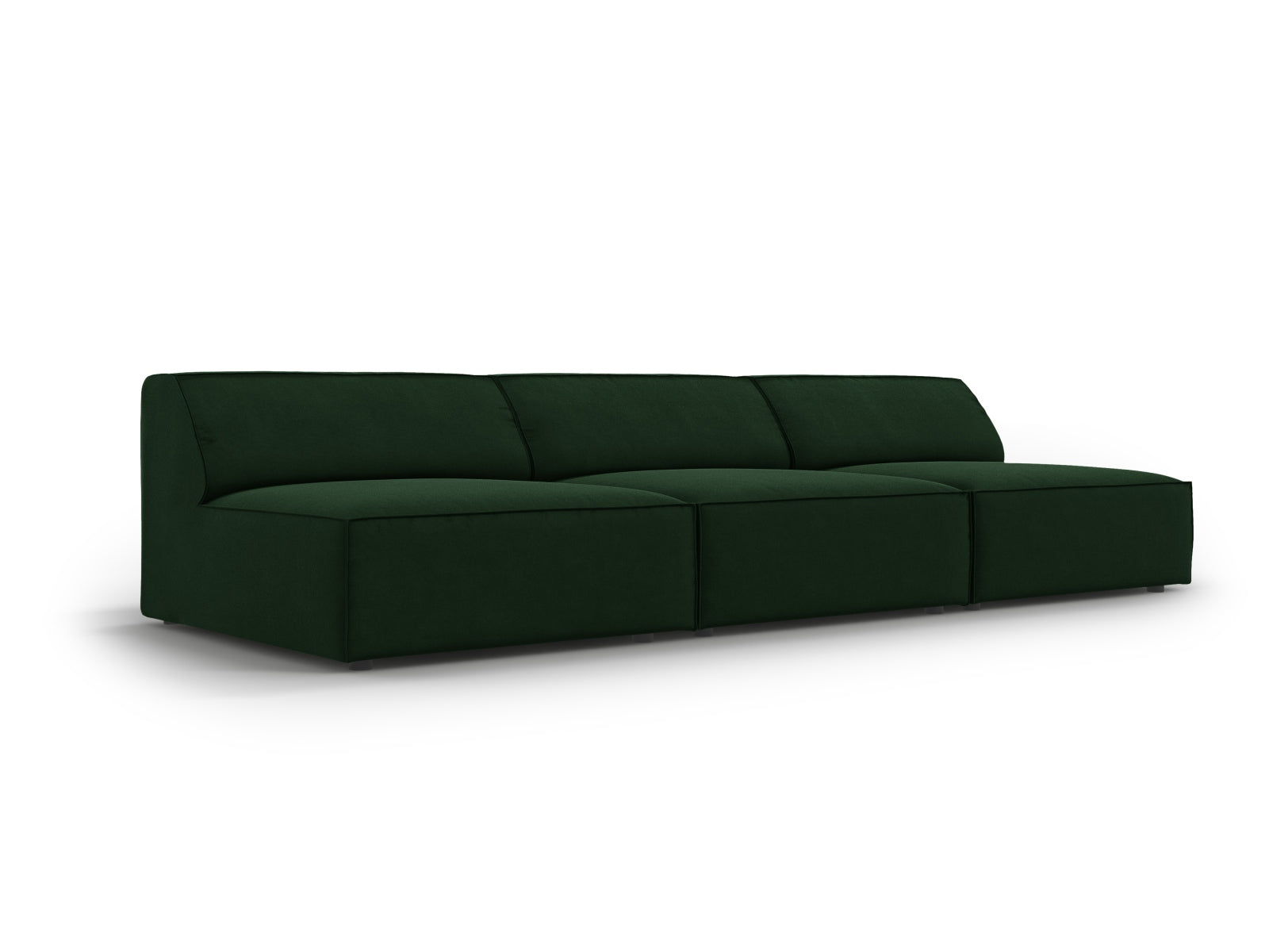 Jodie Velour modulares Sofa 3 Sitzer in Bottle Green präsentiert im Onlineshop von KAQTU Design AG. 3er Sofa ist von Micadoni
