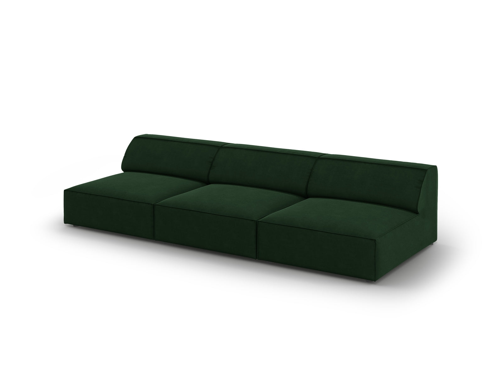 Jodie Velour modulares Sofa 3 Sitzer in Bottle Green präsentiert im Onlineshop von KAQTU Design AG. 3er Sofa ist von Micadoni