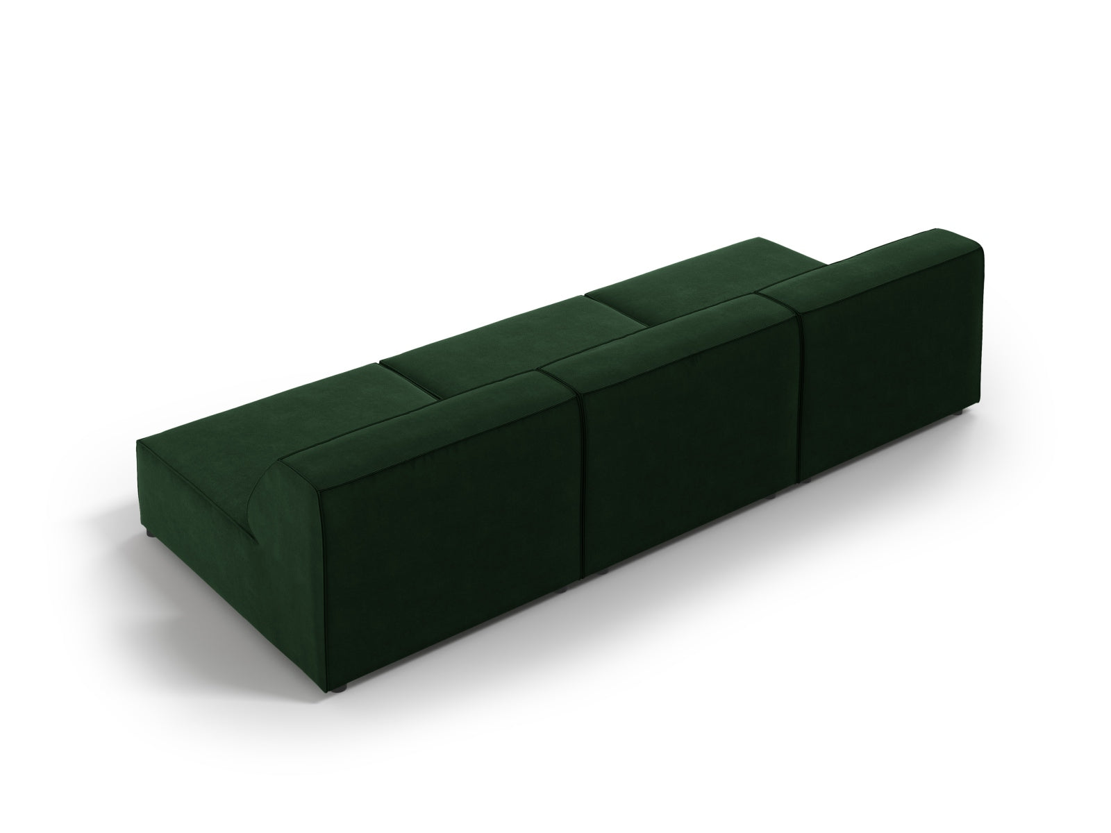 Jodie Velour modulares Sofa 3 Sitzer in Bottle Green präsentiert im Onlineshop von KAQTU Design AG. 3er Sofa ist von Micadoni