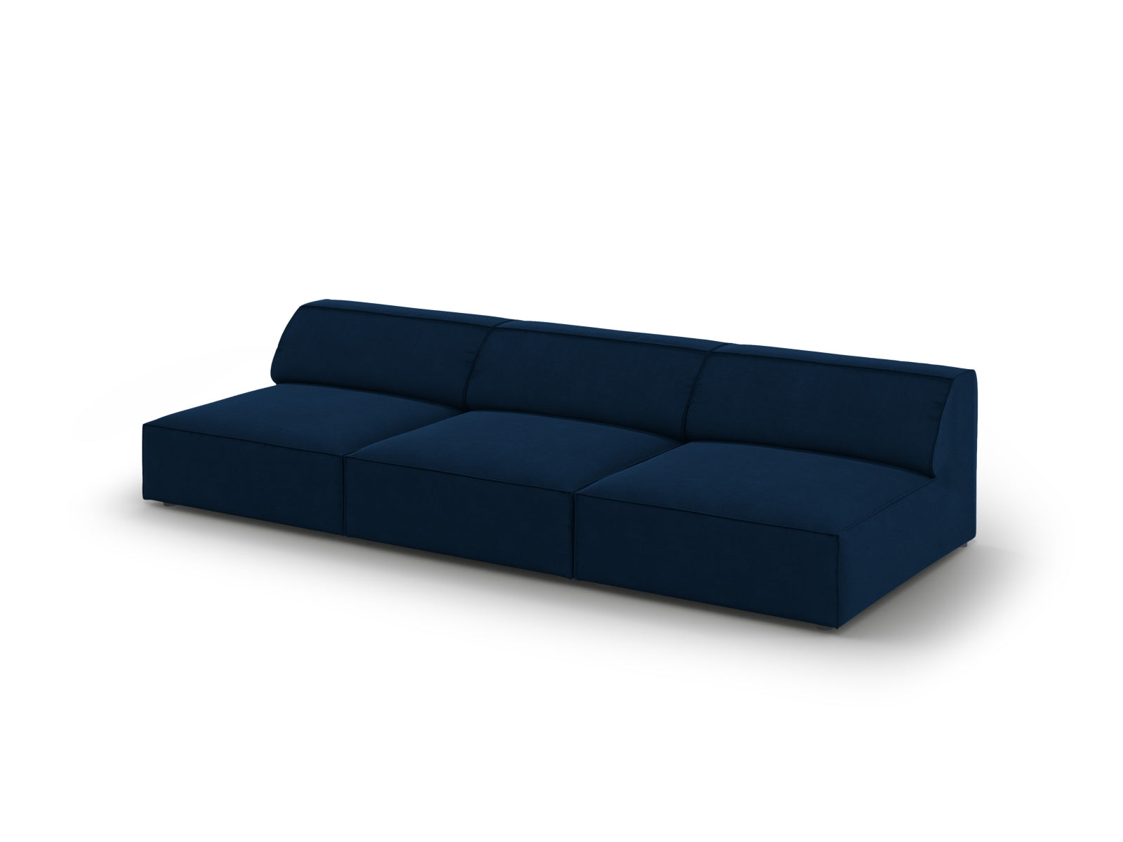 Jodie Velour modulares Sofa 3 Sitzer in Royal Blue präsentiert im Onlineshop von KAQTU Design AG. 3er Sofa ist von Micadoni