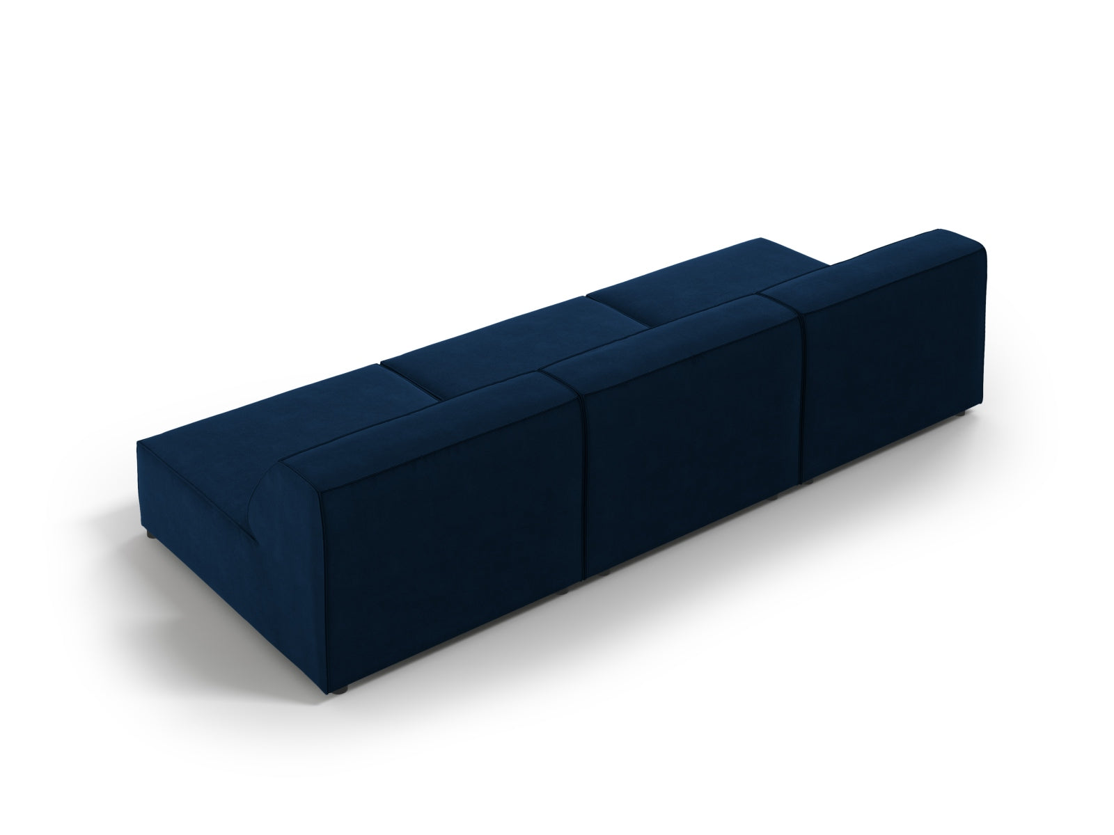 Jodie Velour modulares Sofa 3 Sitzer in Royal Blue präsentiert im Onlineshop von KAQTU Design AG. 3er Sofa ist von Micadoni