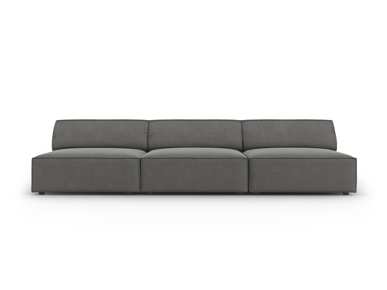 Jodie Velour modulares Sofa 3 Sitzer in Light Grey präsentiert im Onlineshop von KAQTU Design AG. 3er Sofa ist von Micadoni