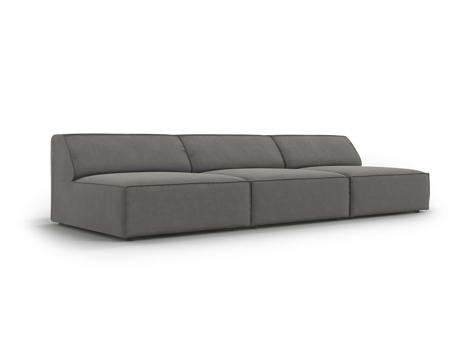 Jodie Velour modulares Sofa 3 Sitzer in Light Grey präsentiert im Onlineshop von KAQTU Design AG. 3er Sofa ist von Micadoni