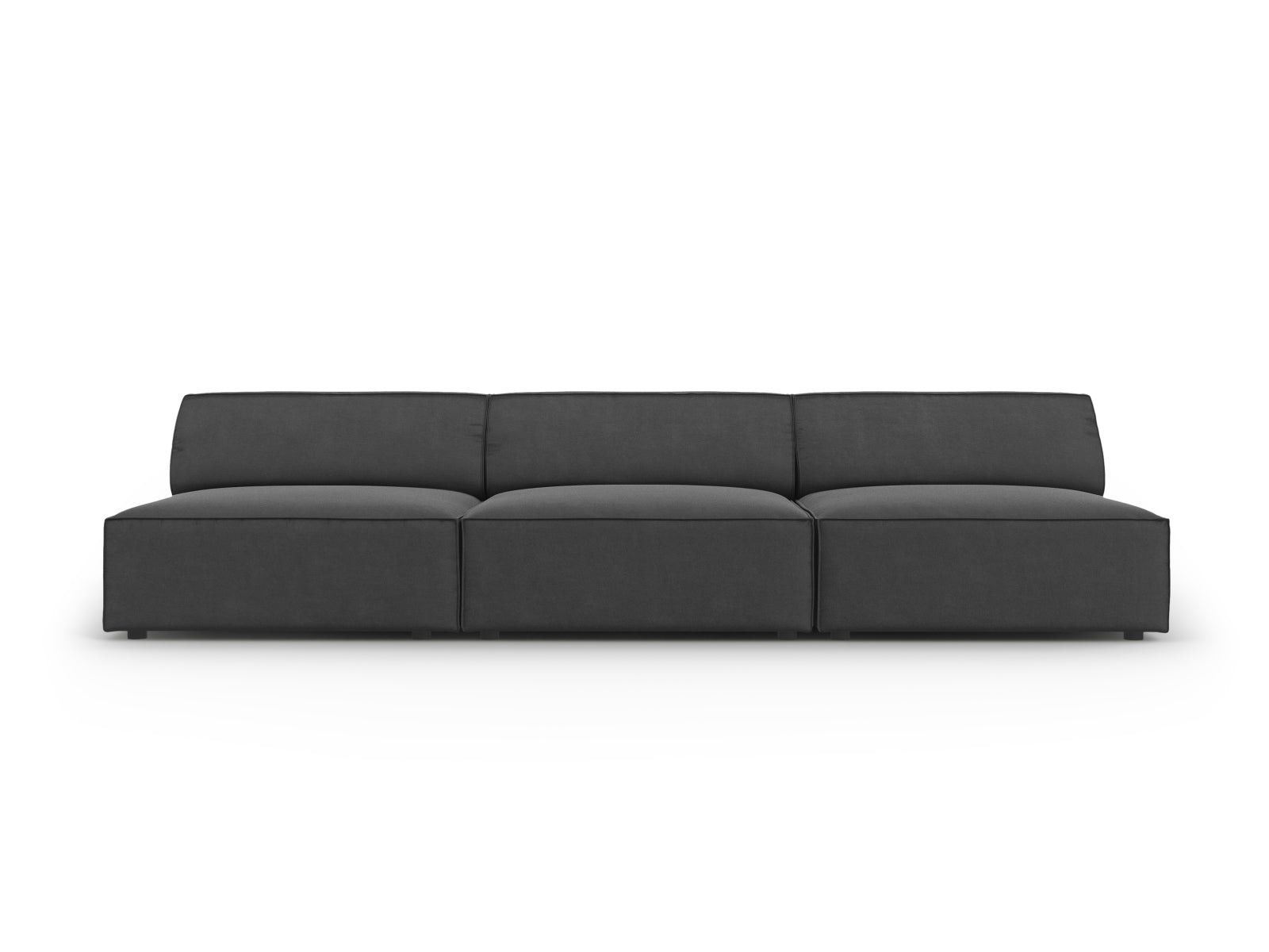 Jodie Velour modulares Sofa 3 Sitzer in Grey präsentiert im Onlineshop von KAQTU Design AG. 3er Sofa ist von Micadoni