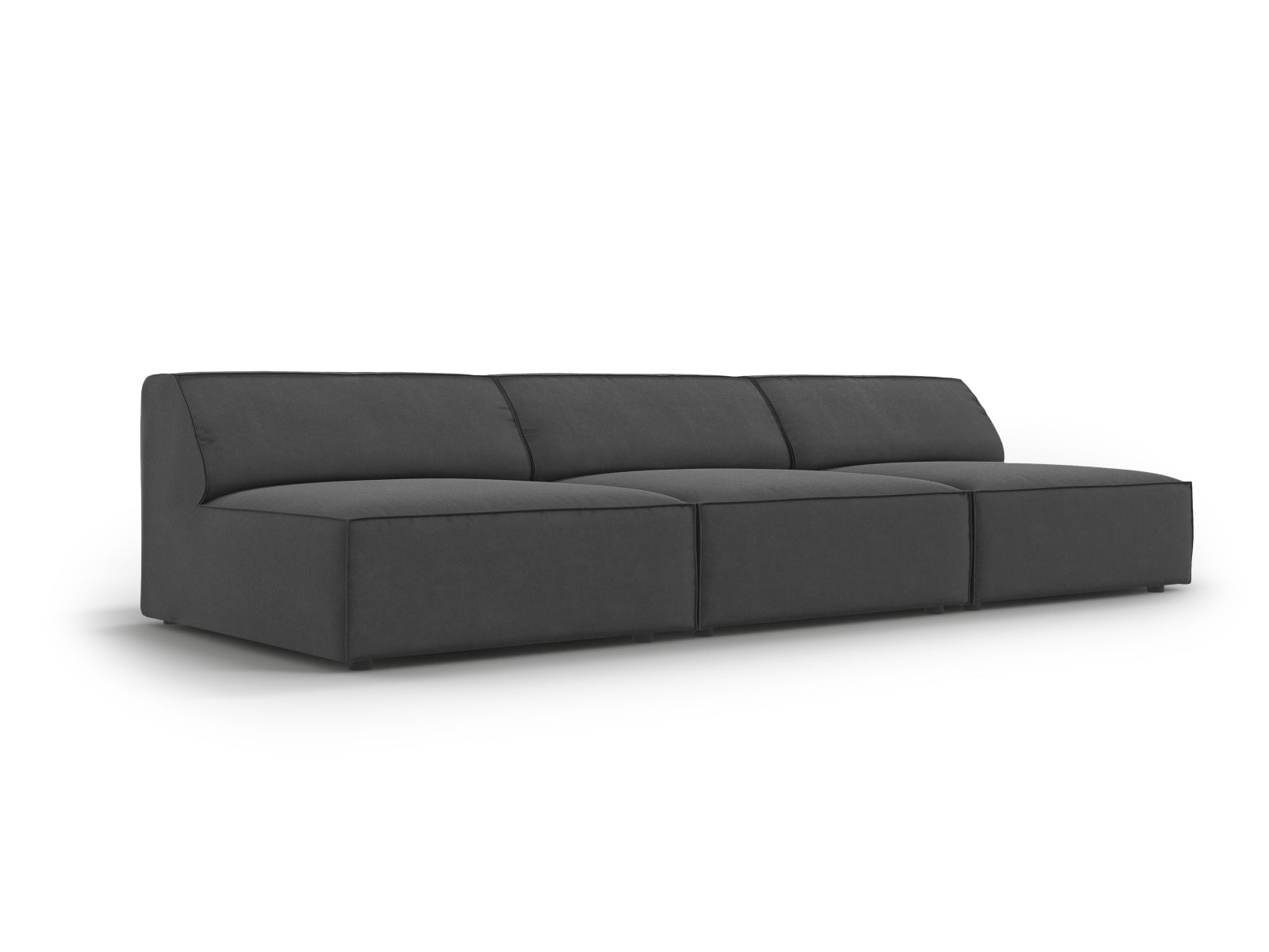 Jodie Velour modulares Sofa 3 Sitzer in Grey präsentiert im Onlineshop von KAQTU Design AG. 3er Sofa ist von Micadoni
