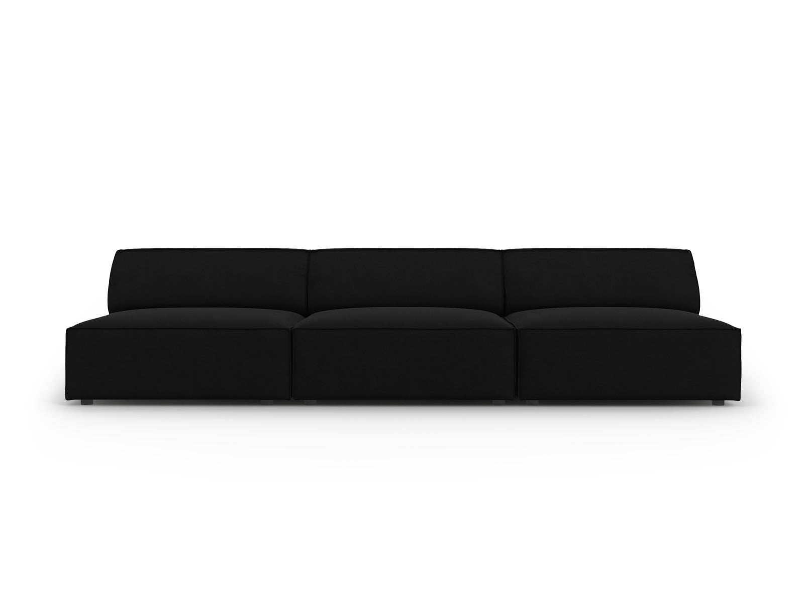 Jodie Velour modulares Sofa 3 Sitzer in Black präsentiert im Onlineshop von KAQTU Design AG. 3er Sofa ist von Micadoni