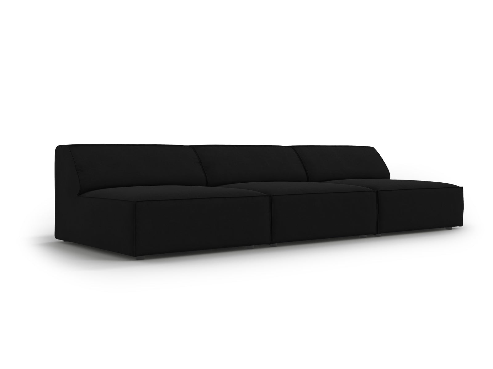 Jodie Velour modulares Sofa 3 Sitzer in Black präsentiert im Onlineshop von KAQTU Design AG. 3er Sofa ist von Micadoni