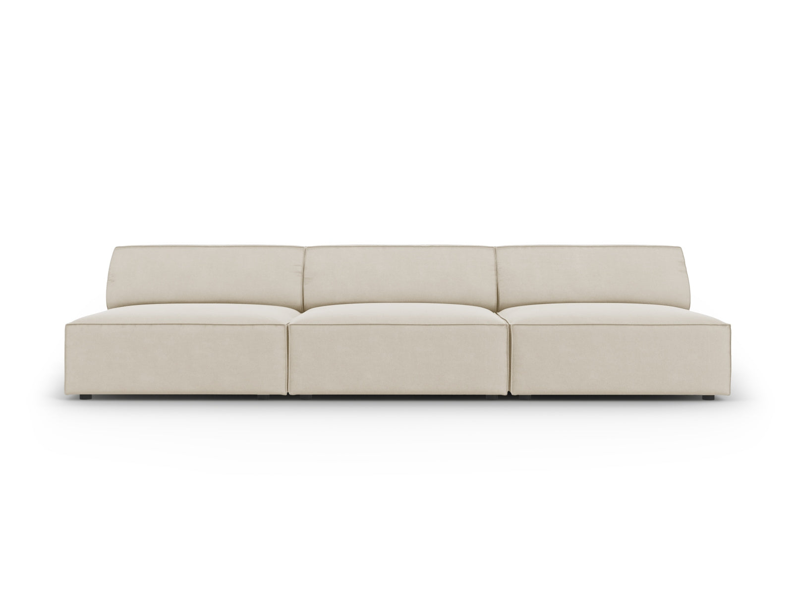Jodie Velour modulares Sofa 3 Sitzer in Dark Beige präsentiert im Onlineshop von KAQTU Design AG. 3er Sofa ist von Micadoni