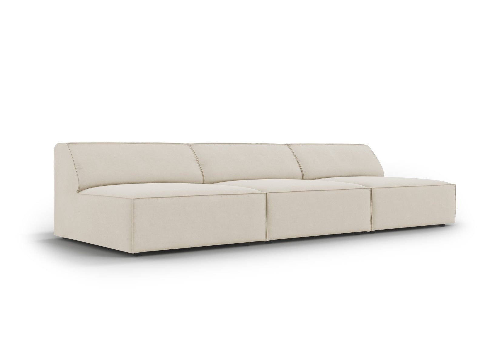 Jodie Velour modulares Sofa 3 Sitzer in Dark Beige präsentiert im Onlineshop von KAQTU Design AG. 3er Sofa ist von Micadoni