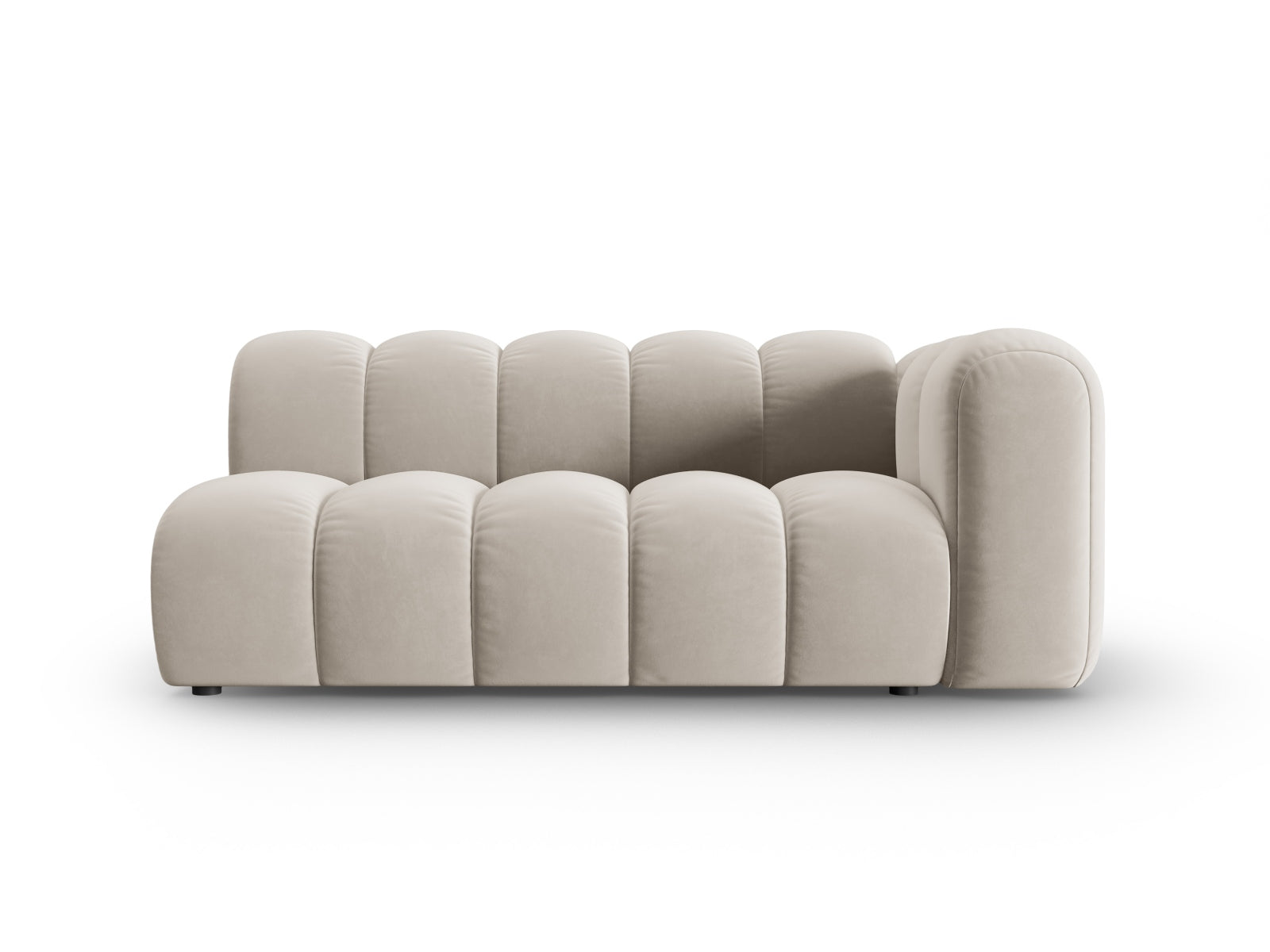 Lupine Velour Modular Sofa rechts 3 Sitzer in Beige-Salvador präsentiert im Onlineshop von KAQTU Design AG. Modulares Sofa ist von Micadoni