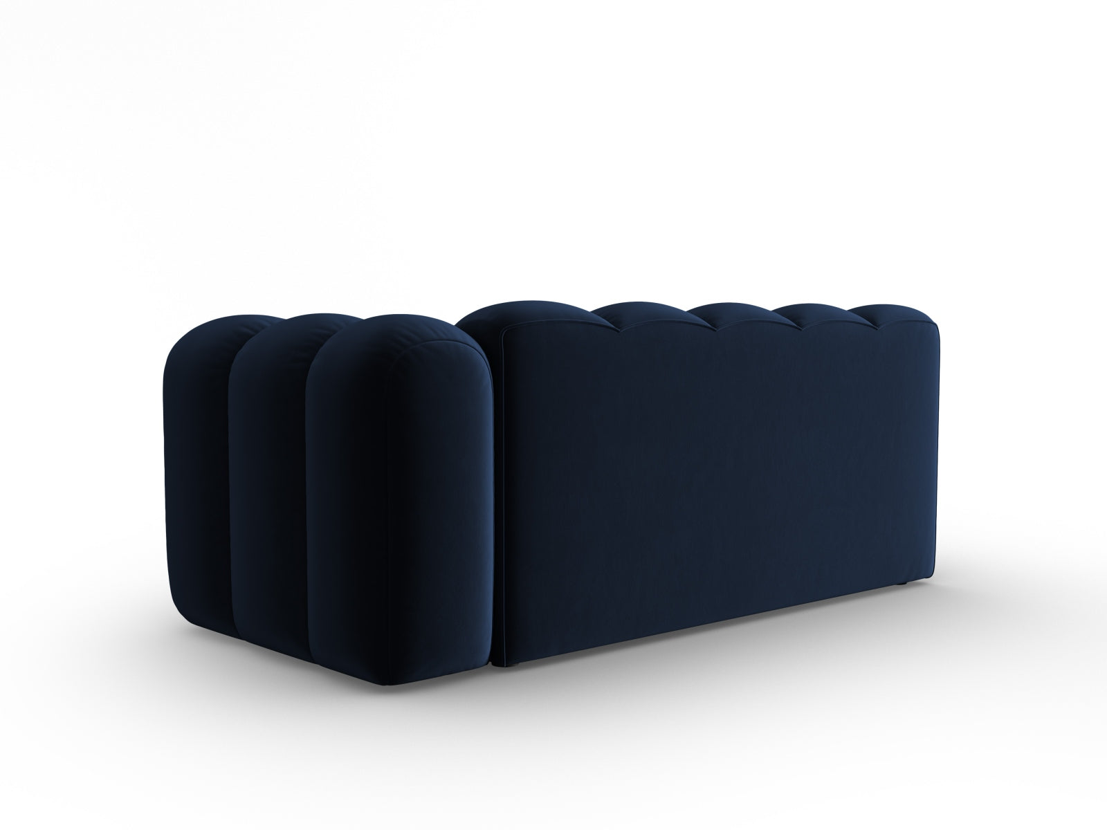 Modulares 3-Sitzer Sofa Lupine in Royal Blue, rechtsseitig, aus Velours, perfekt für moderne und elegante Wohnkonzepte von Micadoni.
