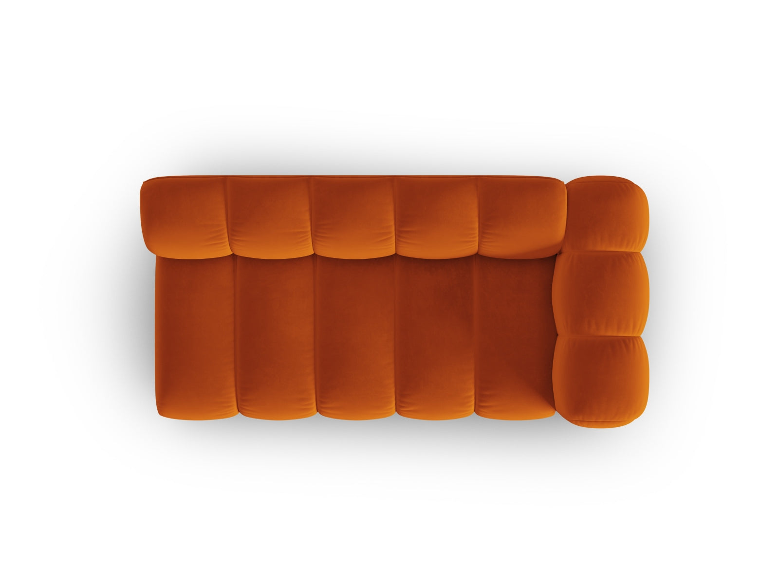 Lupine Velour Modular Sofa rechts 3 Sitzer in Terracotta präsentiert im Onlineshop von KAQTU Design AG. Modulares Sofa ist von Micadoni