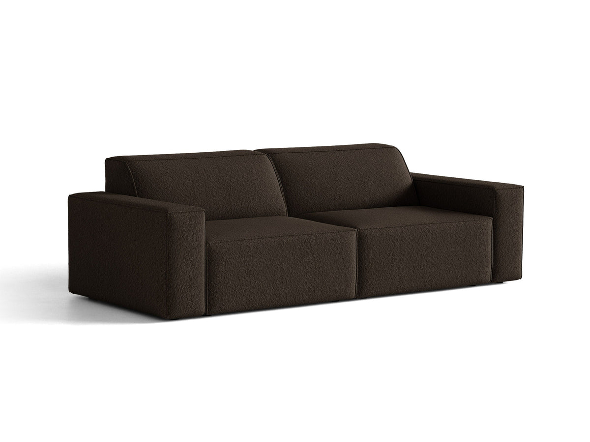Jodie Boucle modulares Sofa 3 Sitzer in Brown-Baloo präsentiert im Onlineshop von KAQTU Design AG. 3er Sofa ist von Micadoni