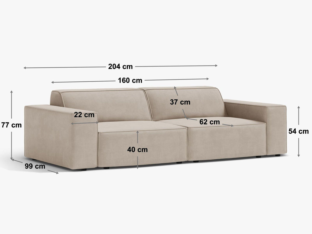 Jodie Boucle modulares Sofa 3 Sitzer in Brown-Baloo präsentiert im Onlineshop von KAQTU Design AG. 3er Sofa ist von Micadoni