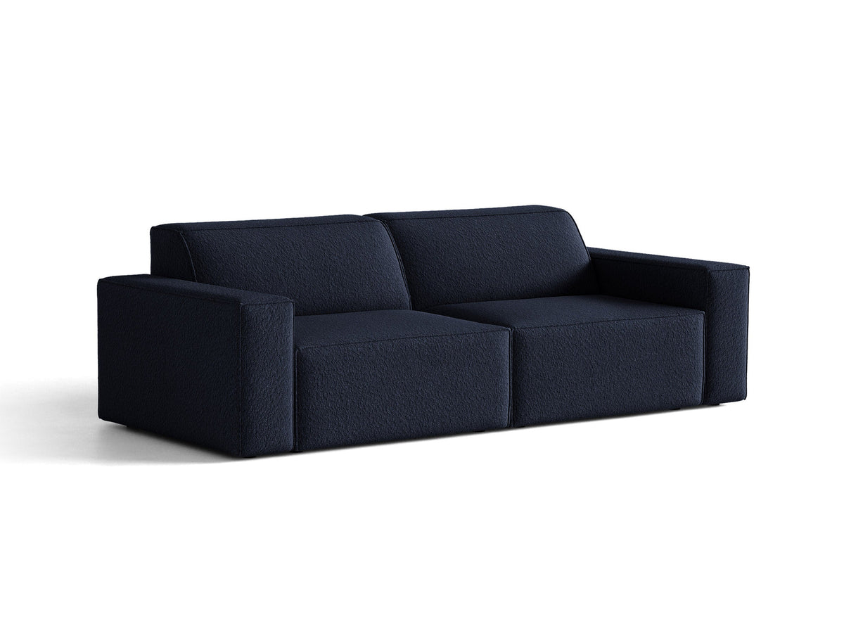 Jodie Boucle modulares Sofa 3 Sitzer in Dark Blue-Baloo präsentiert im Onlineshop von KAQTU Design AG. 3er Sofa ist von Micadoni