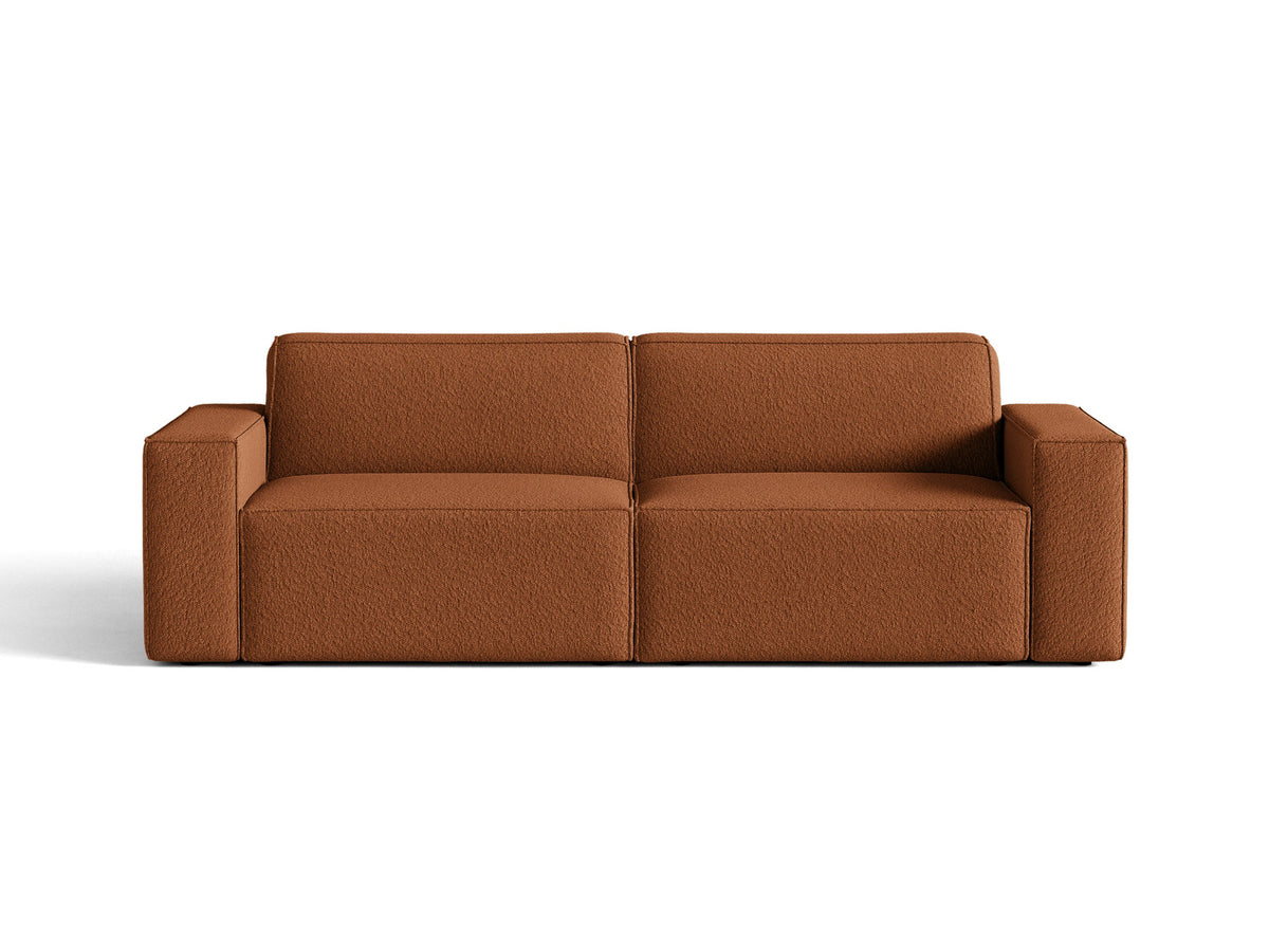 Jodie Boucle modulares Sofa 3 Sitzer in Terracotta-Baloo präsentiert im Onlineshop von KAQTU Design AG. 3er Sofa ist von Micadoni