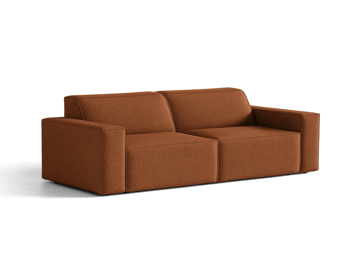 Jodie Boucle modulares Sofa 3 Sitzer in Terracotta-Baloo präsentiert im Onlineshop von KAQTU Design AG. 3er Sofa ist von Micadoni