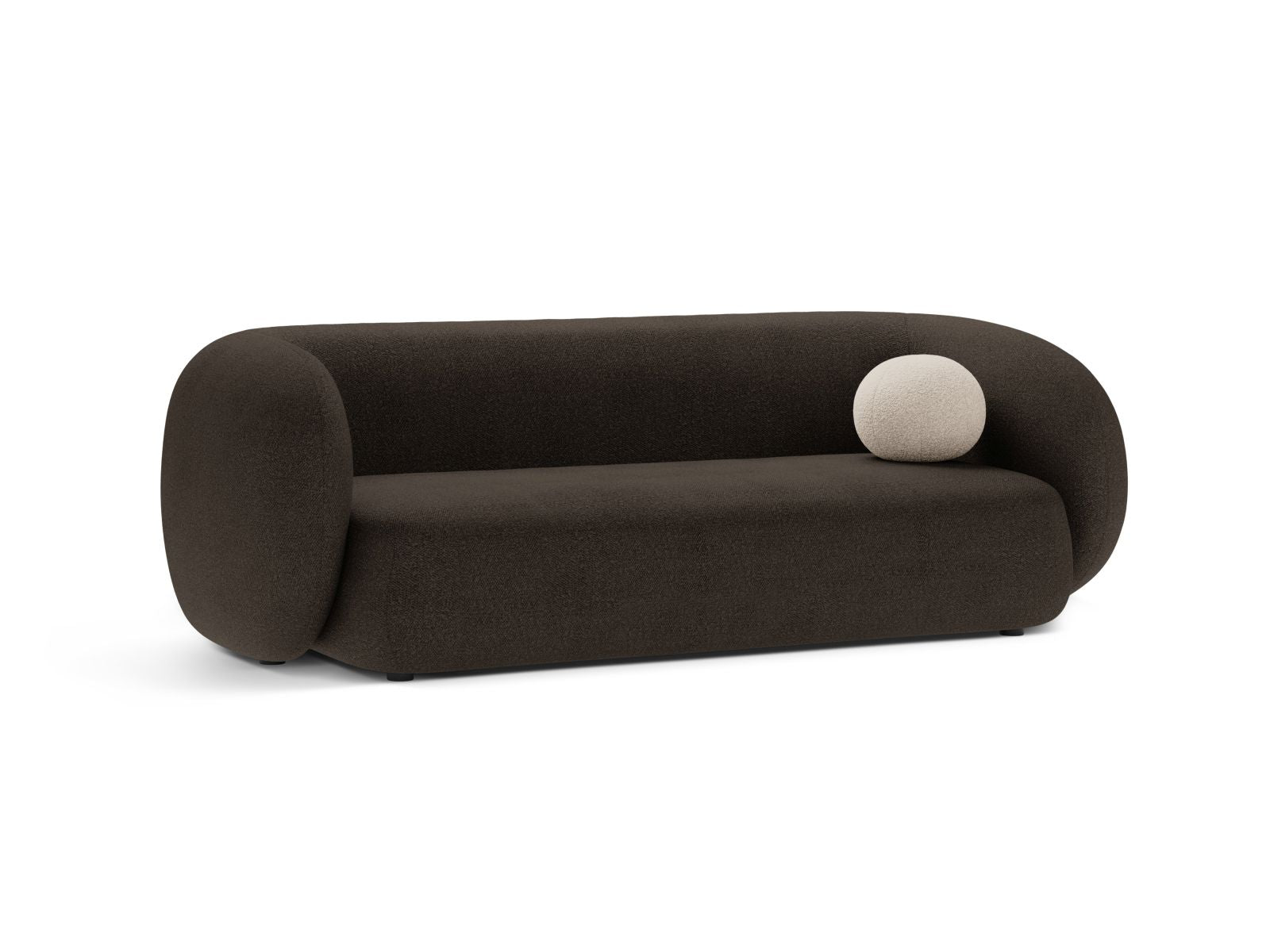 Elegantes 3-Sitzer Sofa Kate in Braun-Baloo, ideal für modernes Wohnen. Modular und stilvoll, perfekt für jedes Wohnzimmer.