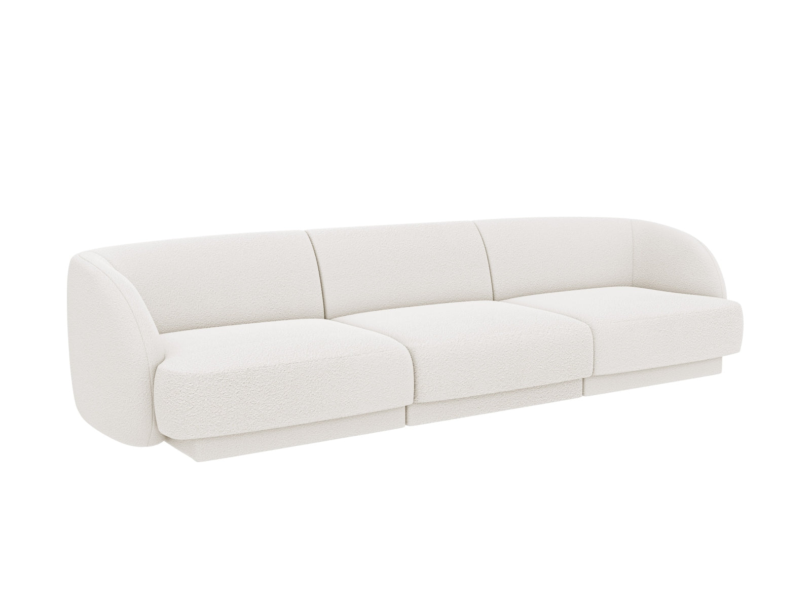 Miley Boucle Sofa 3 Sitzer in White-Baloo präsentiert im Onlineshop von KAQTU Design AG. 3er Sofa ist von Micadoni
