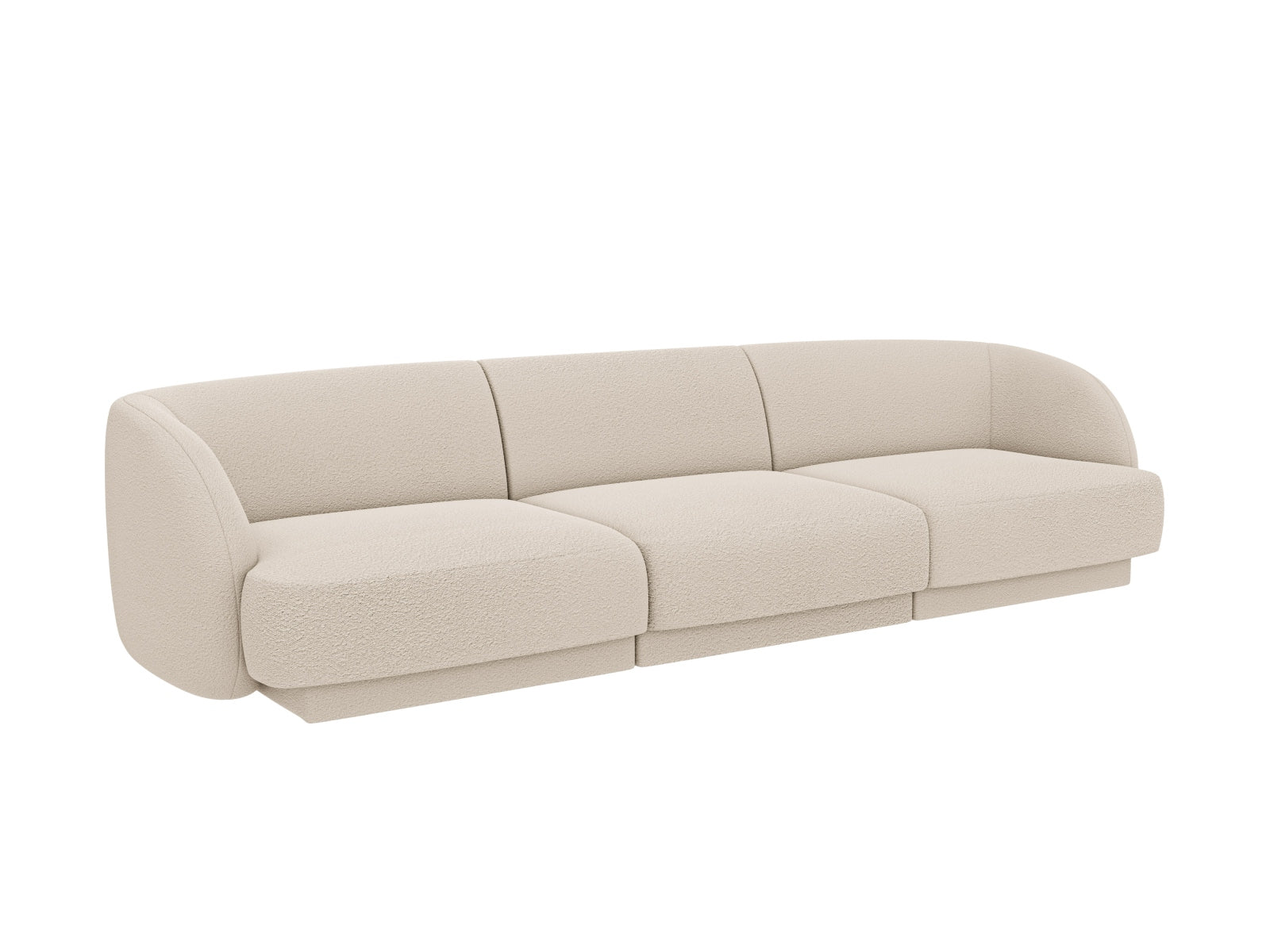 Miley Boucle Sofa 3 Sitzer in Beige-Baloo präsentiert im Onlineshop von KAQTU Design AG. 3er Sofa ist von Micadoni