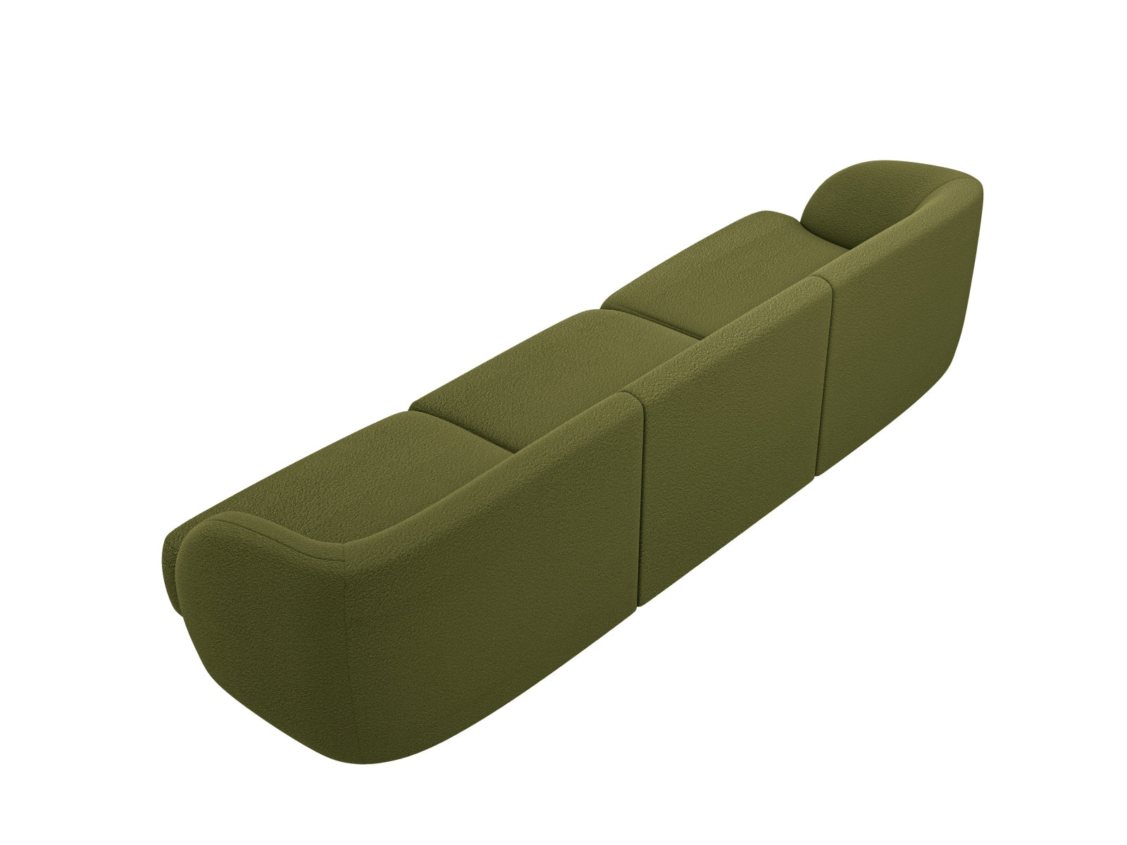 Miley Boucle Sofa 3 Sitzer in Dark Olive Green präsentiert im Onlineshop von KAQTU Design AG. 3er Sofa ist von Micadoni