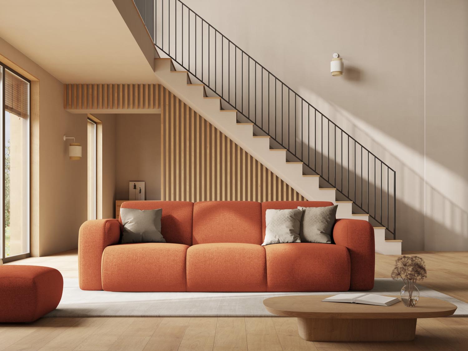 Molino Sofa 3 Sitzer in Beige präsentiert im Onlineshop von KAQTU Design AG. 3er Sofa ist von Micadoni