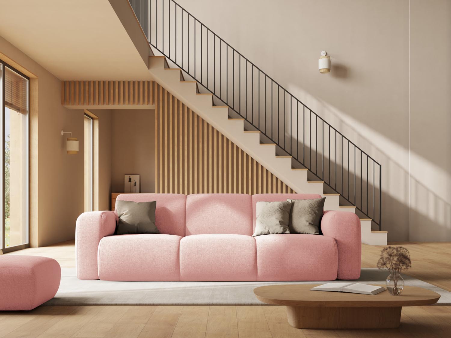 Molino Sofa 3 Sitzer in Terracotta präsentiert im Onlineshop von KAQTU Design AG. 3er Sofa ist von Micadoni