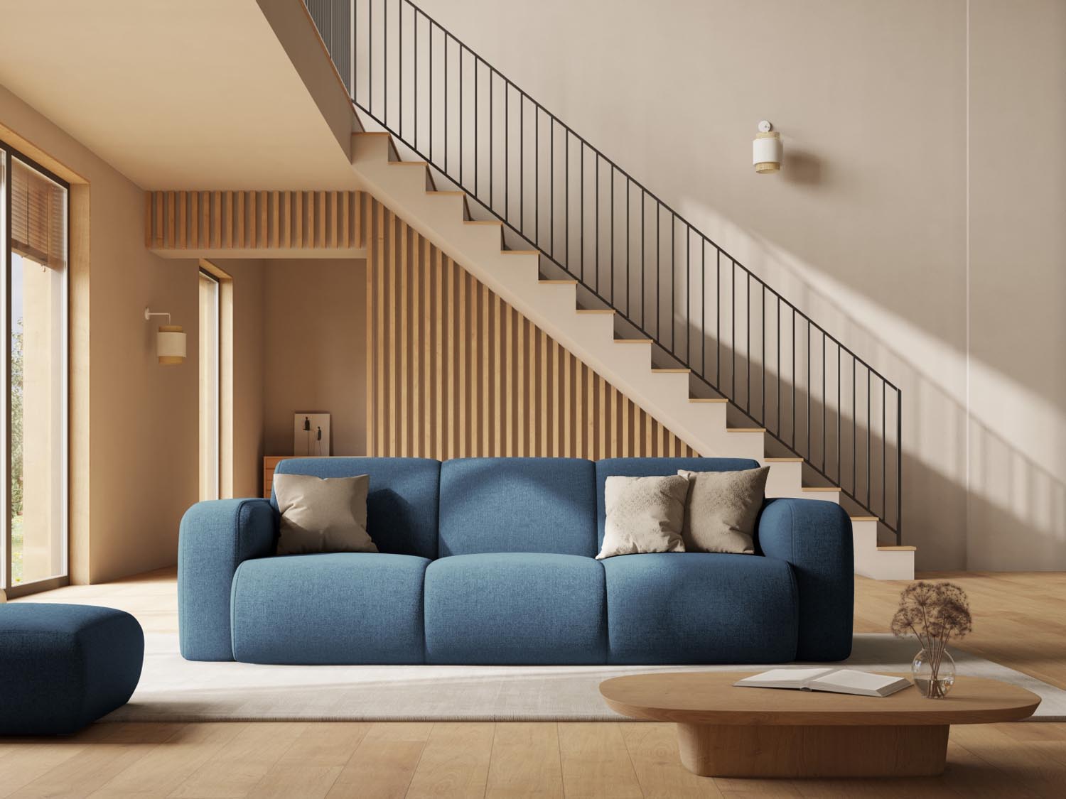 Molino Sofa 3 Sitzer in Petrol präsentiert im Onlineshop von KAQTU Design AG. 3er Sofa ist von Micadoni