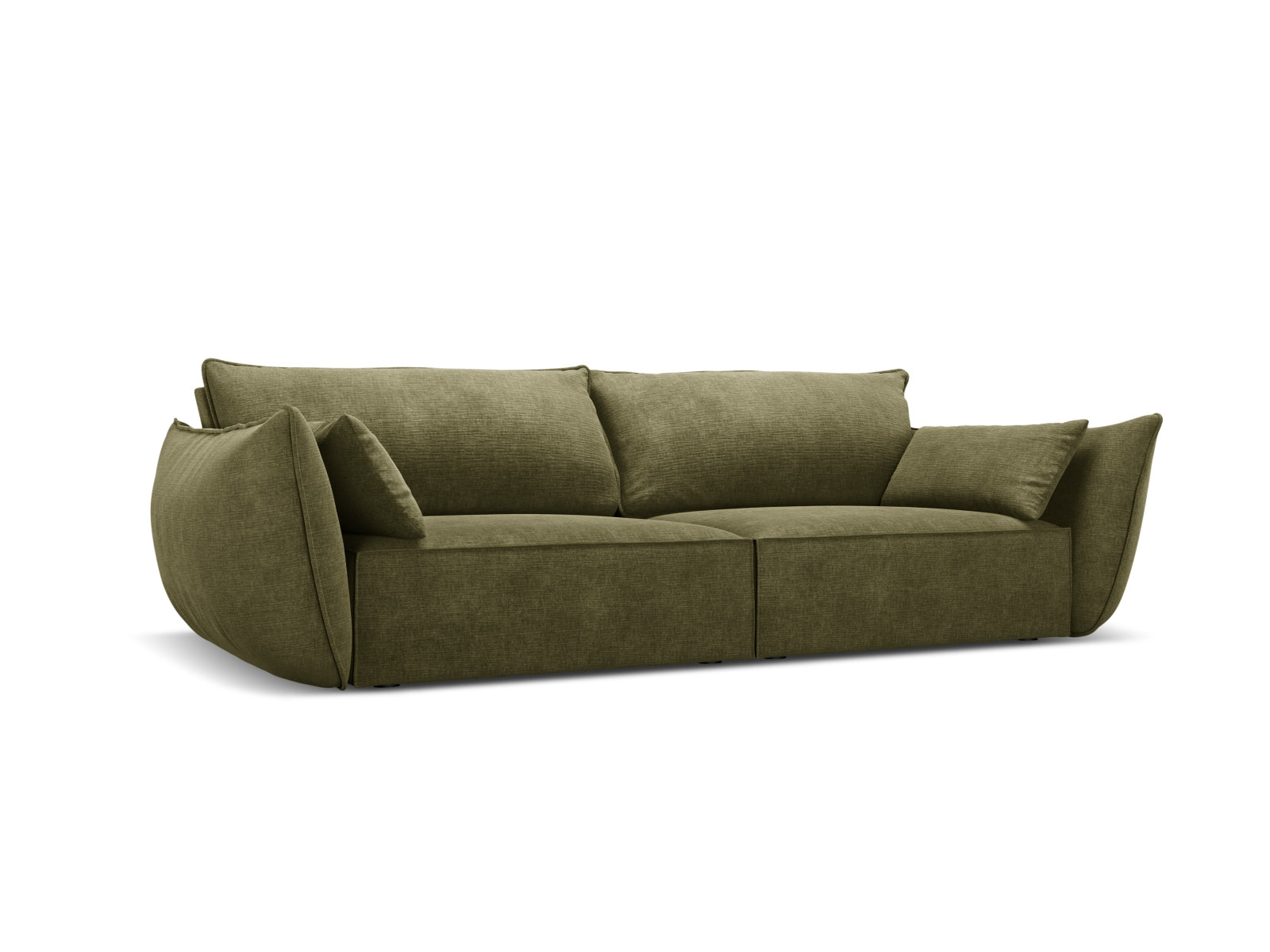 Elegantes Kaelle 3-Sitzer Sofa in der Farbe Green-Over The Horizon, stilvoll und modern, ideal für jedes Wohnzimmer.