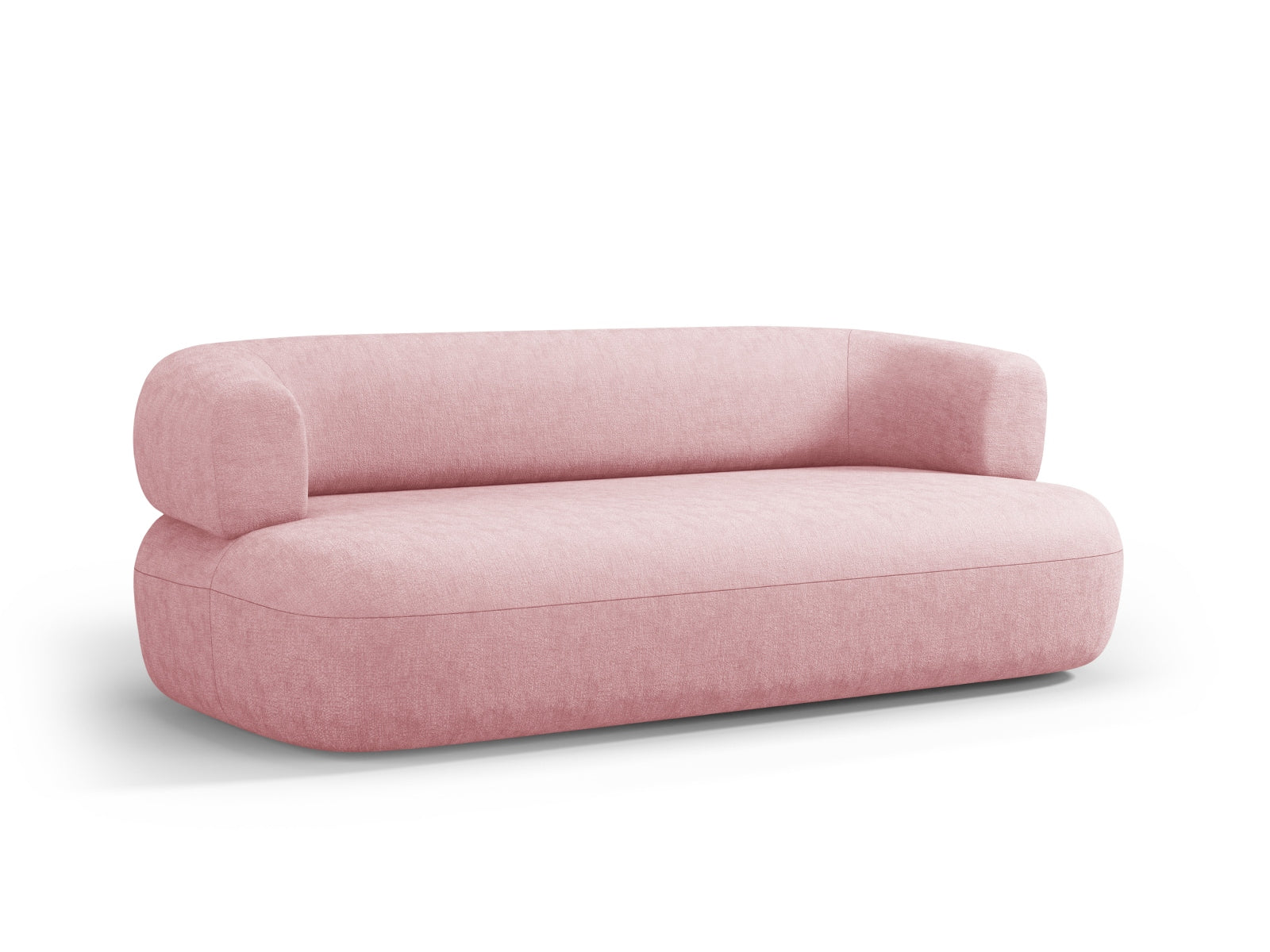 Elegantes 3-Sitzer Sofa Jenny in sanftem Rosaton, ideal für stilvolle Wohnräume. Bequem und modern, gefertigt von Micadoni.