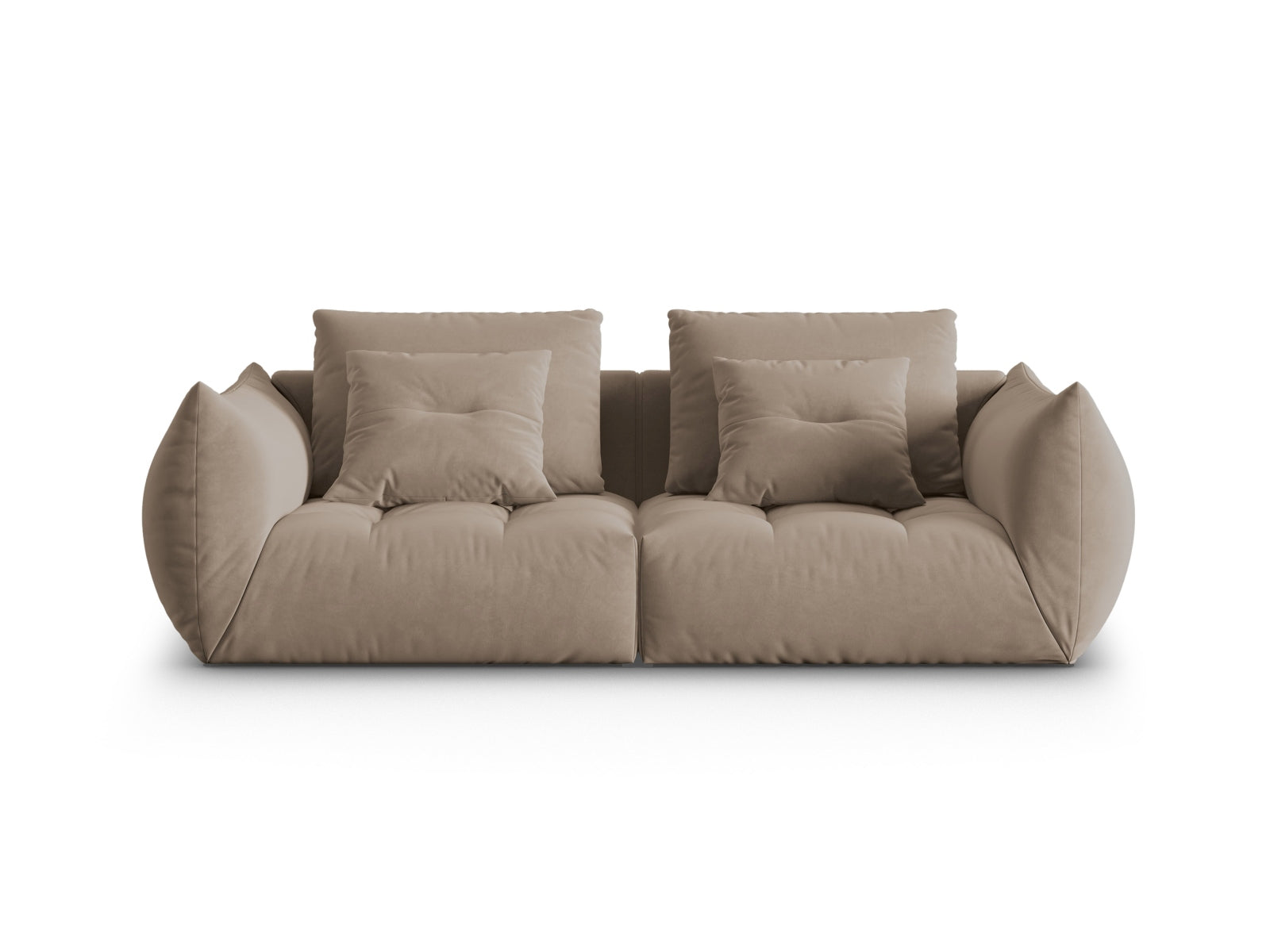 Bloom Velour Modular Sofa 3 Sitzer in Light Brown präsentiert im Onlineshop von KAQTU Design AG. 3er Sofa ist von Micadoni