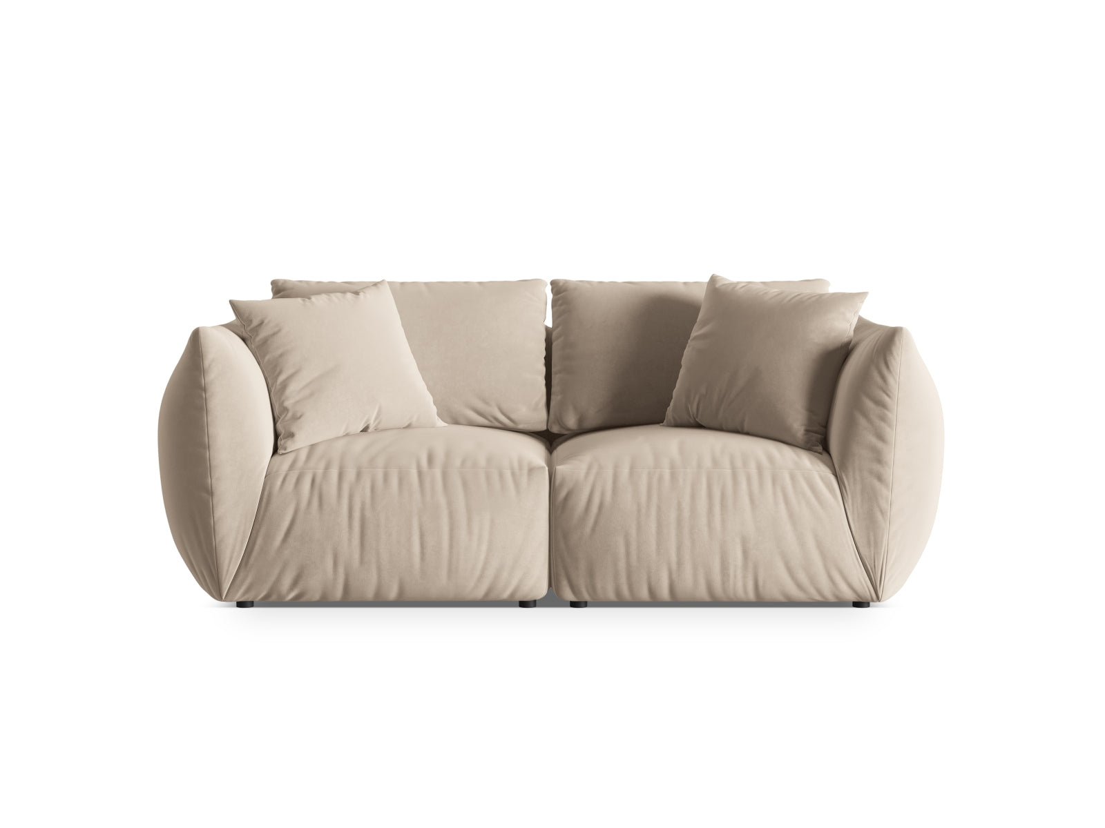 Chris Velour Modular Sofa 3 Sitzer in Ecru-Casino präsentiert im Onlineshop von KAQTU Design AG. 3er Sofa ist von Micadoni