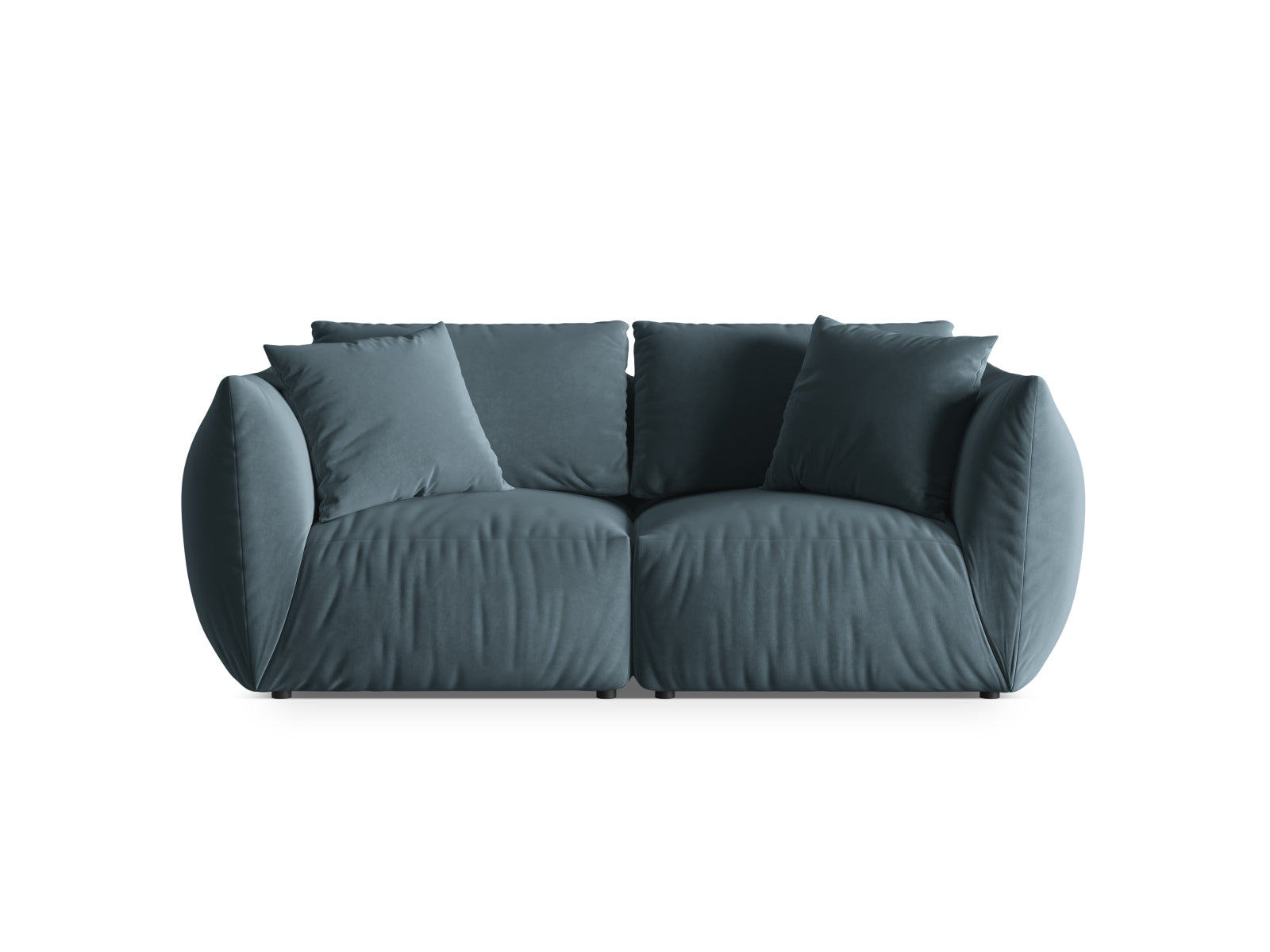 Chris Velour Modular Sofa 3 Sitzer in Pastel Blue-Casino präsentiert im Onlineshop von KAQTU Design AG. 3er Sofa ist von Micadoni