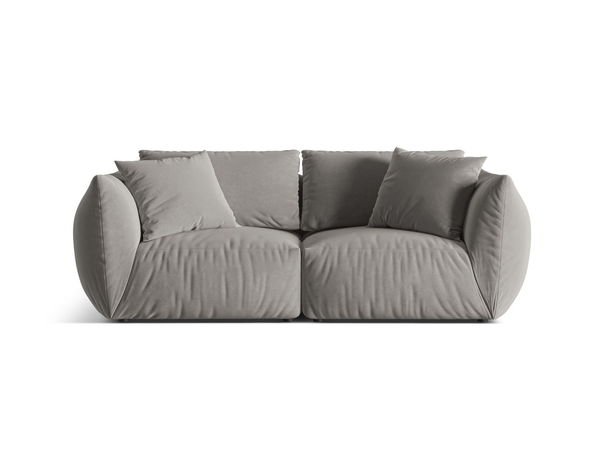 Chris Velour Modular Sofa 3 Sitzer in Grey-Casino präsentiert im Onlineshop von KAQTU Design AG. 3er Sofa ist von Micadoni