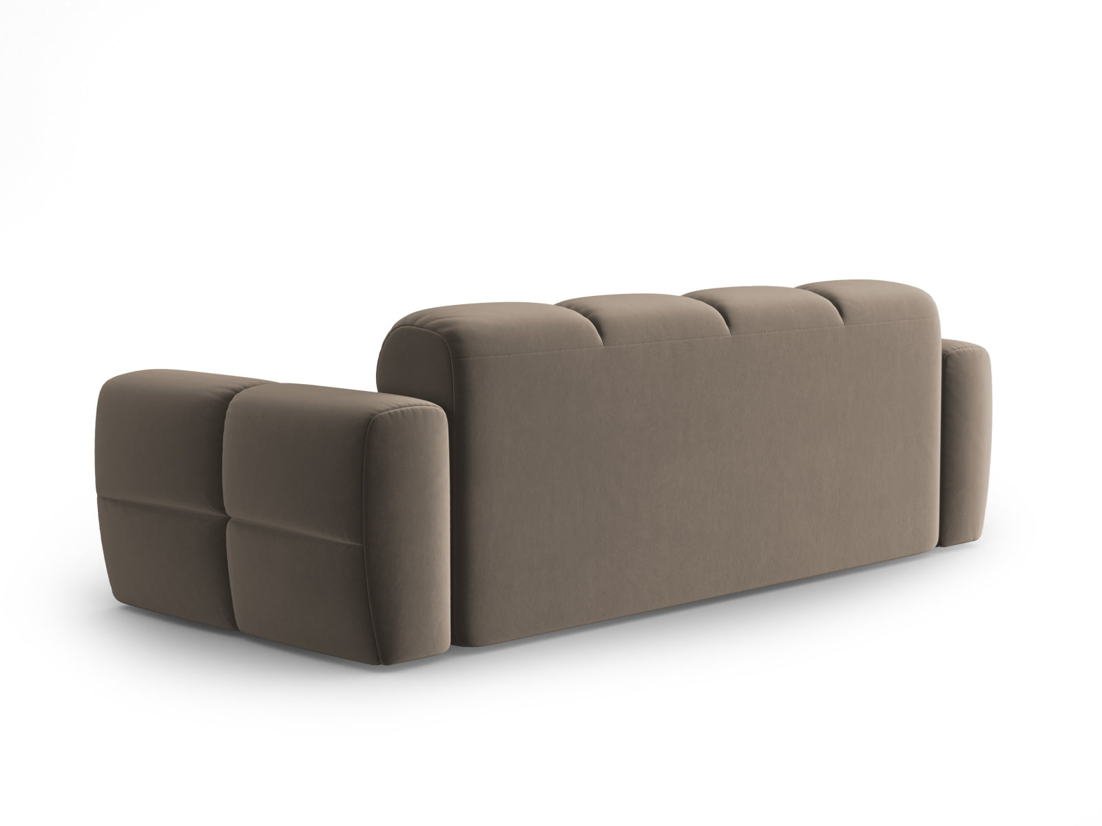 Lisa Velour Sofa 3 Sitzer in Light Brown präsentiert im Onlineshop von KAQTU Design AG. 3er Sofa ist von Micadoni