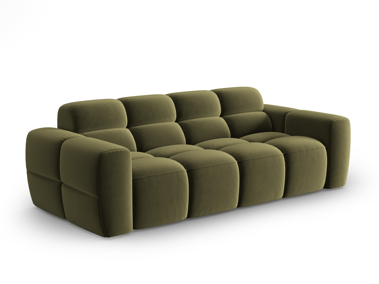 Lisa Velour Sofa 3 Sitzer in Light Green präsentiert im Onlineshop von KAQTU Design AG. 3er Sofa ist von Micadoni