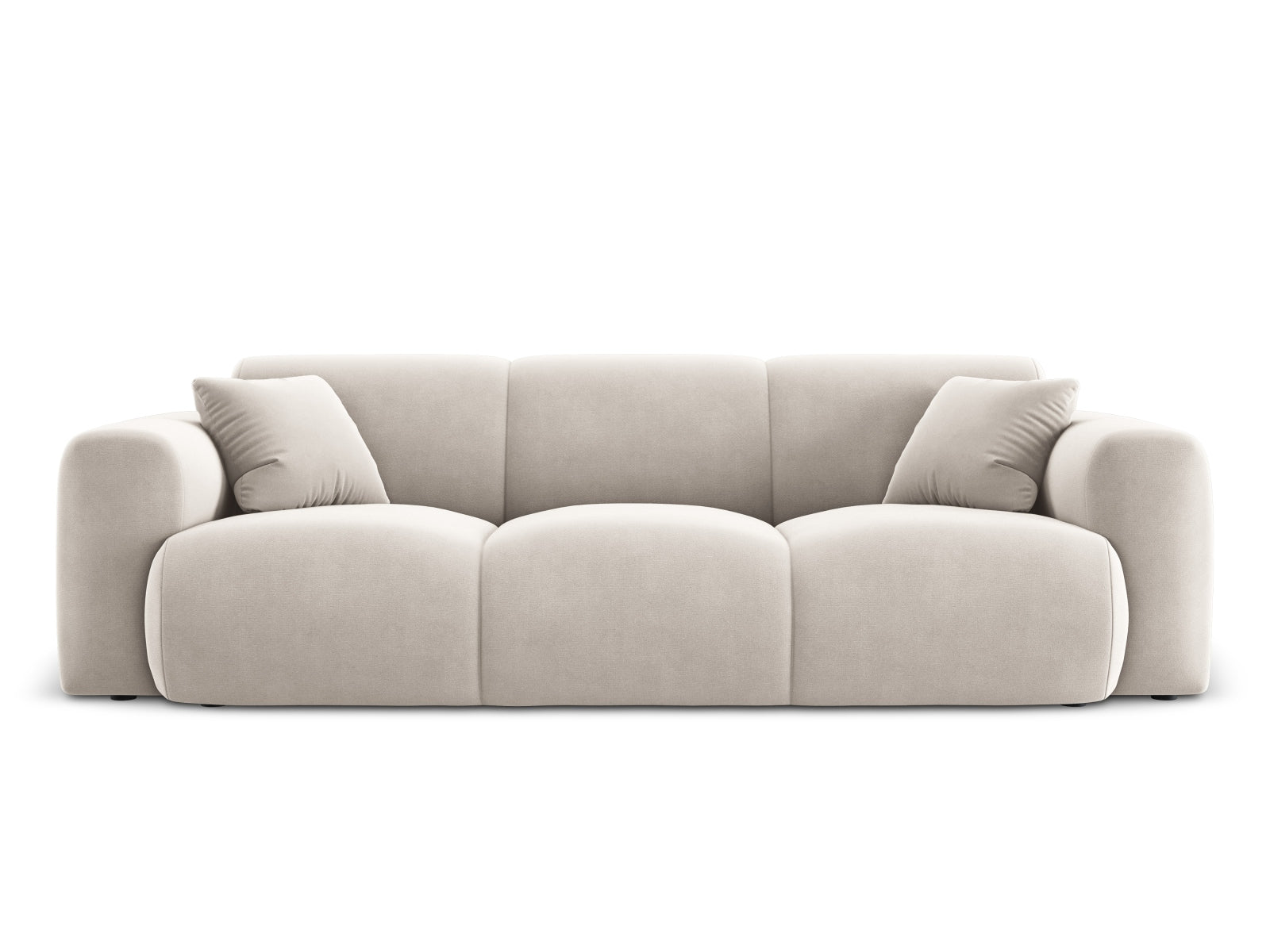 Molino Velour Sofa 3 Sitzer in Light Beige-Casino präsentiert im Onlineshop von KAQTU Design AG. 3er Sofa ist von Micadoni