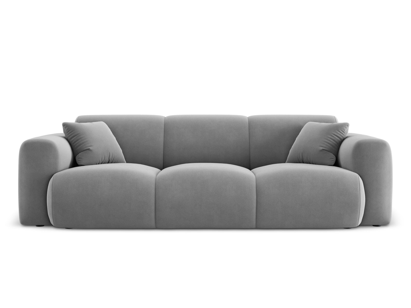 Molino Velour Sofa 3 Sitzer in Light Grey-Casino präsentiert im Onlineshop von KAQTU Design AG. 3er Sofa ist von Micadoni