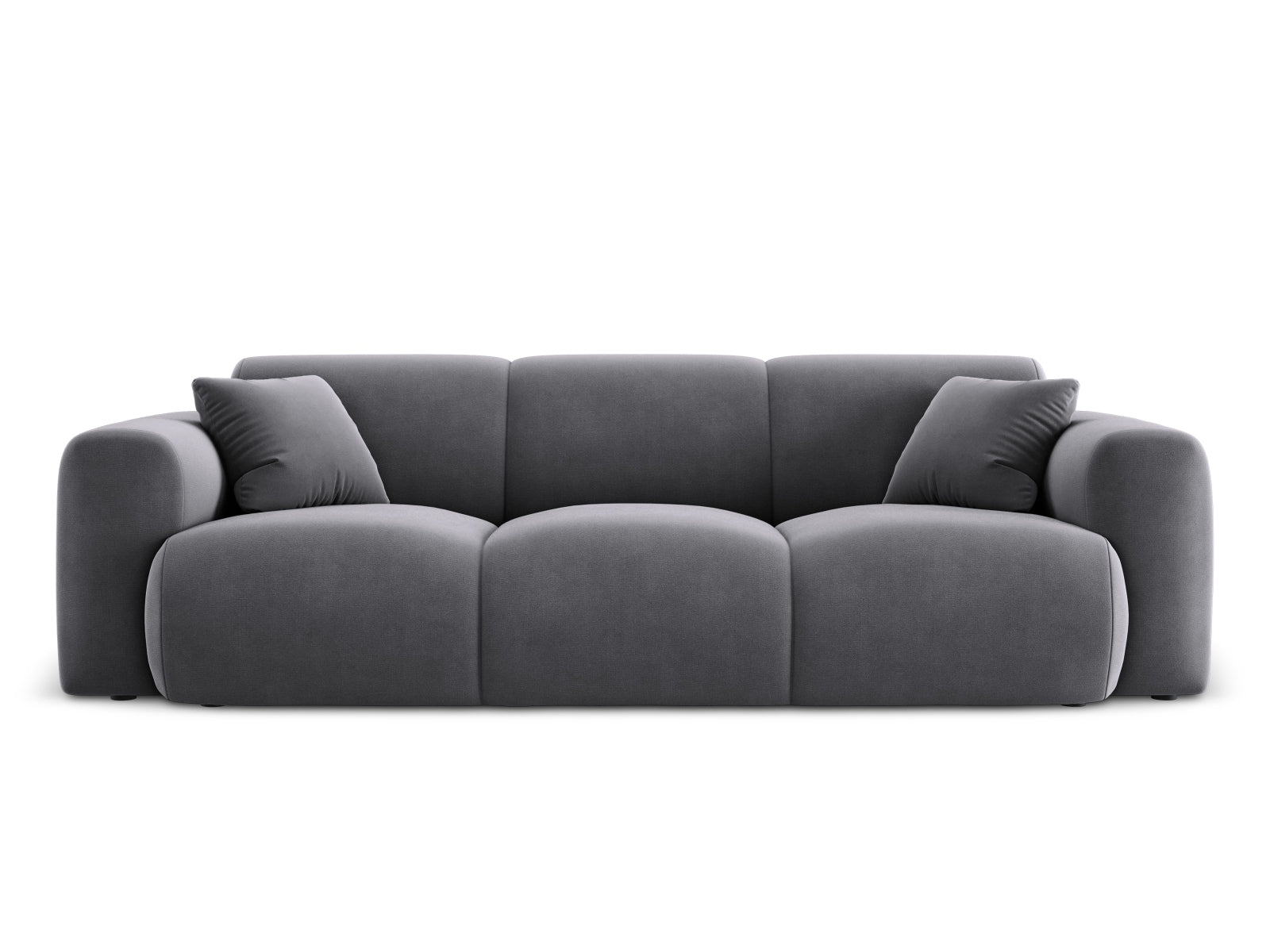 Molino Velour Sofa 3 Sitzer in Dark Grey-Casino präsentiert im Onlineshop von KAQTU Design AG. 3er Sofa ist von Micadoni
