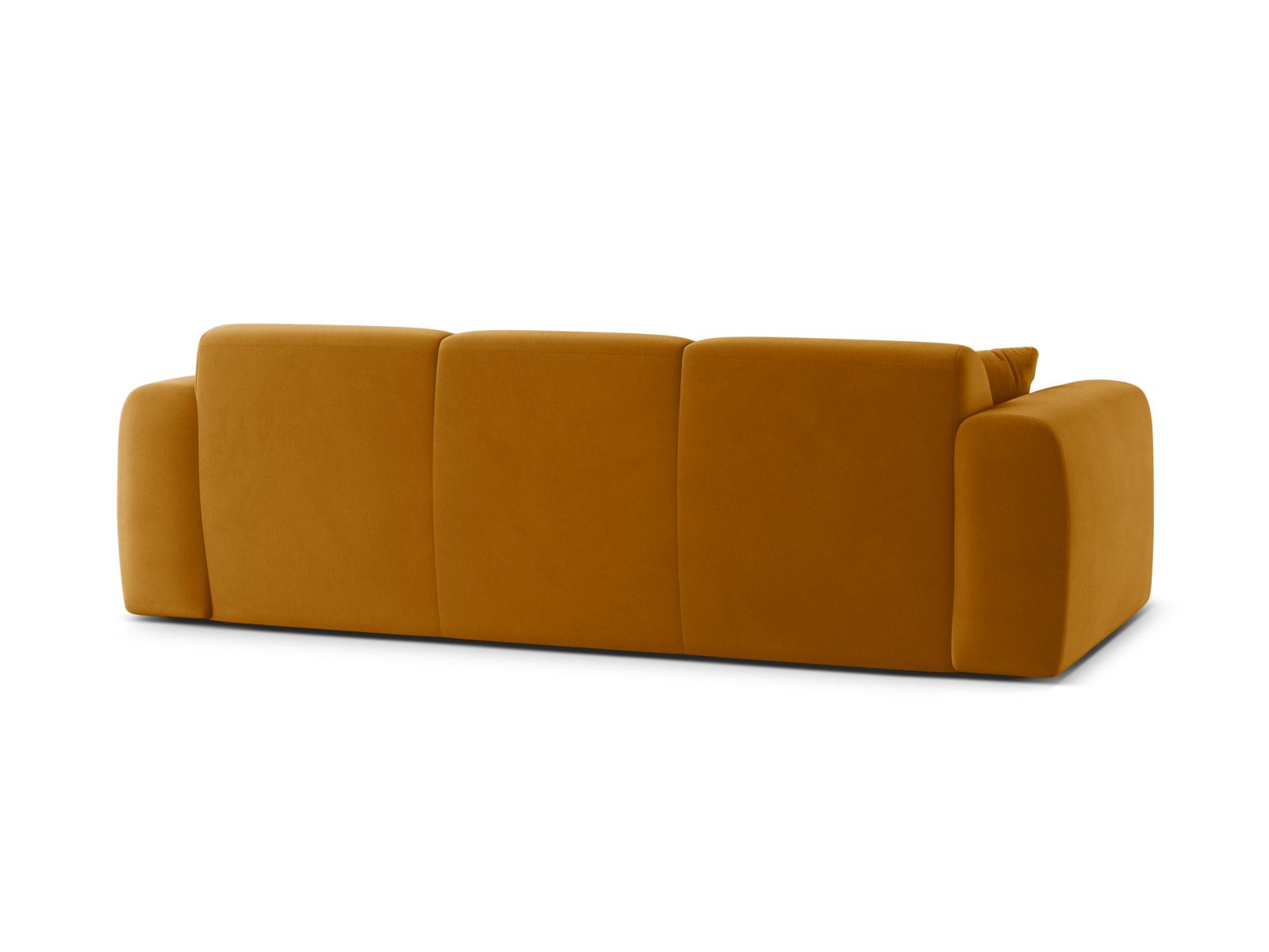 Elegantes 3-Sitzer Sofa Molino in strahlendem Gelb, ideal für einladende Wohnräume und geschmackvolle Akzente, erhältlich bei KAQTU.