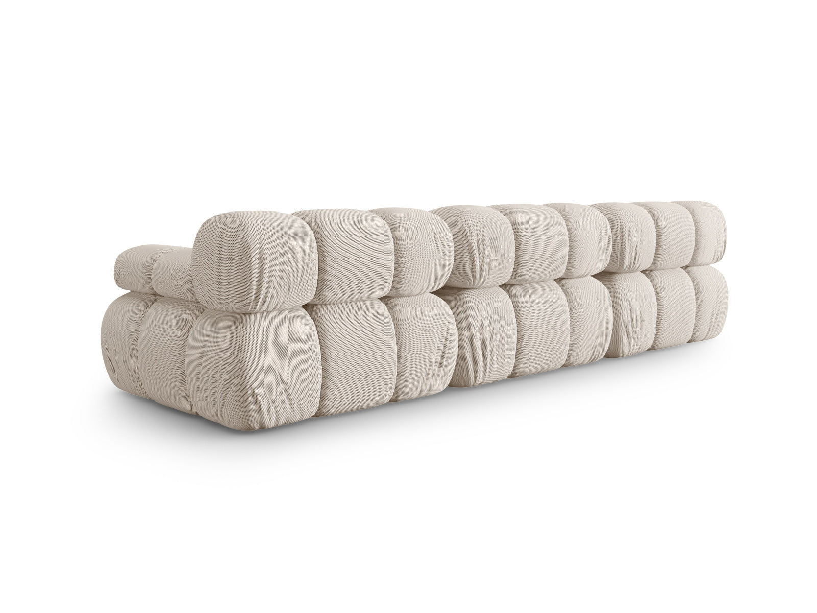 Elegantes Bellis 3-Sitzer Sofa in zartem Beige, ideal für stilvolle Wohnräume. Modulares Design von Micadoni für individuelle Anpassung.