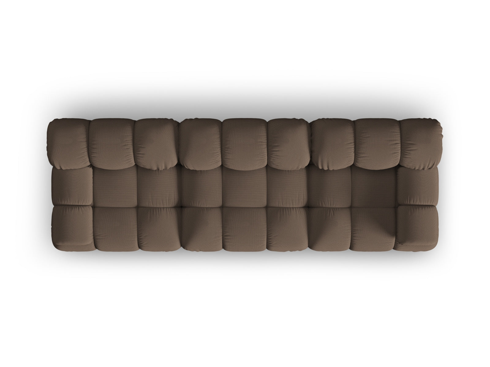Stylisches Bellis 3-Sitzer Sofa in warmem Braun, vielseitig und anpassbar, perfekt für zeitgemäße Wohnkonzepte.